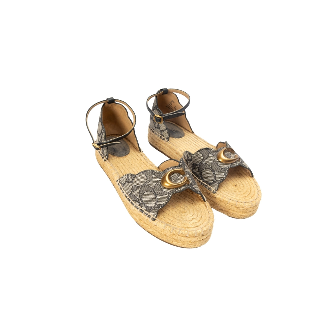 Coach Midnight Navy Dillon Logo Espadrilles