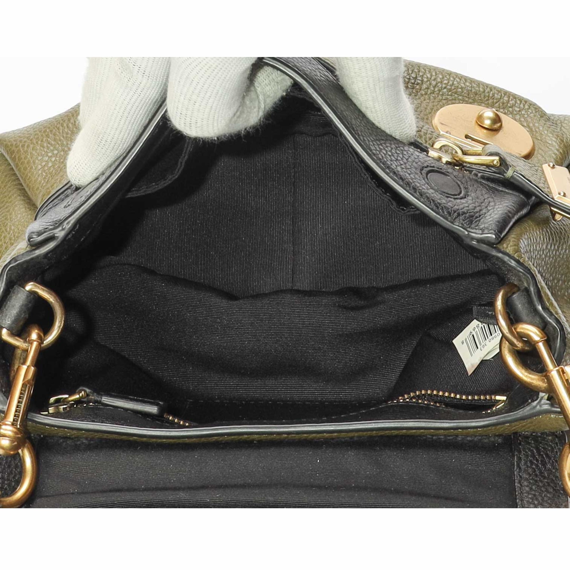 Marc Jacobs Olive Pebbled Calfskin Crossbody Bag
