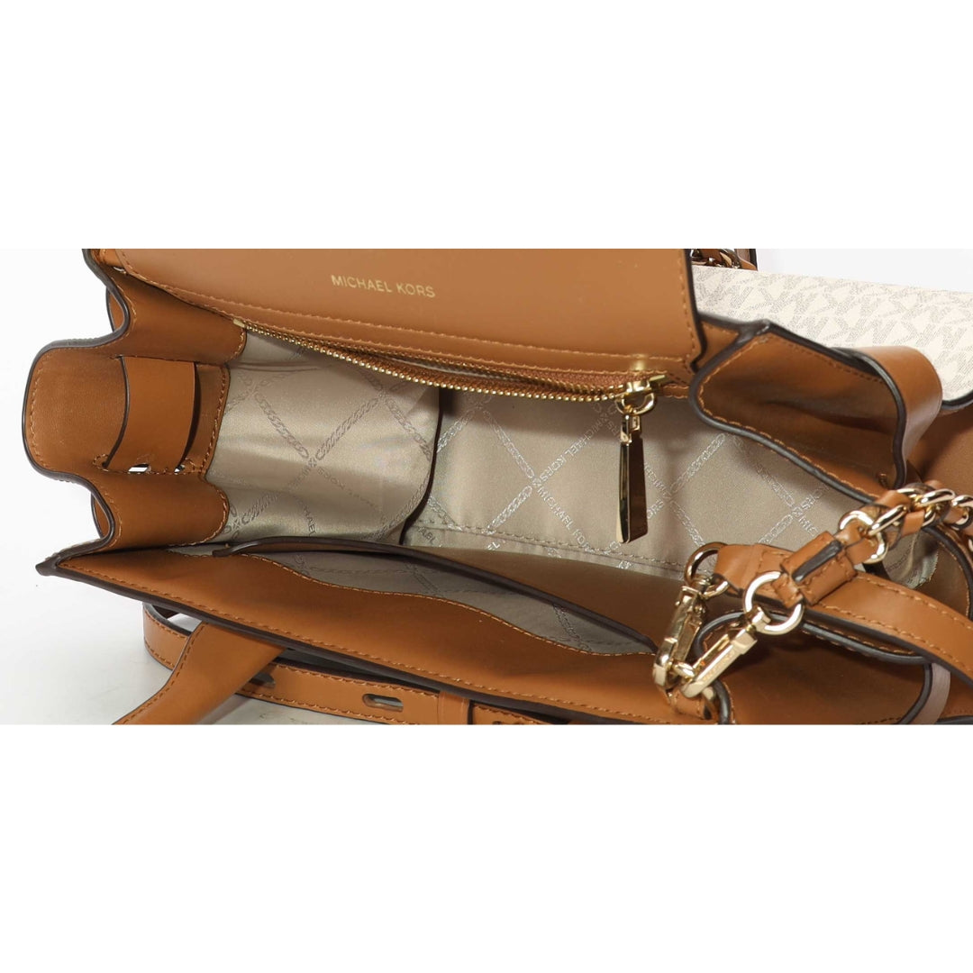 Michael Kors Vanilla & Acorn Carmen Satchel