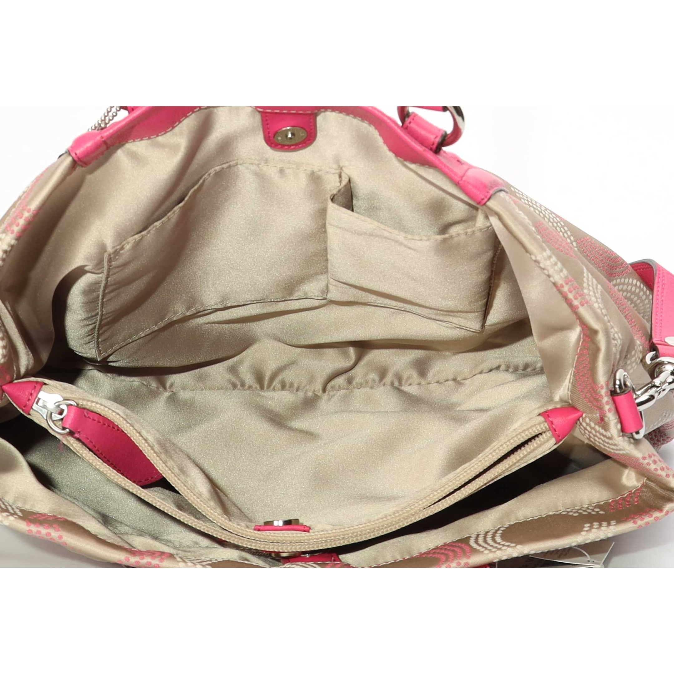 Coach Ashley Pink Beige OP Satchel