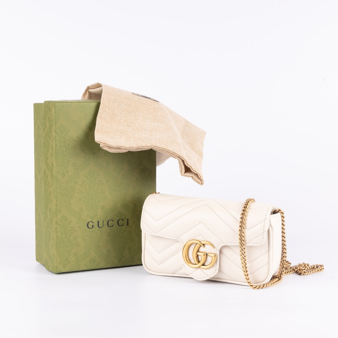 Gucci Matelasse GG Super Mini Marmont Shoulder Bag