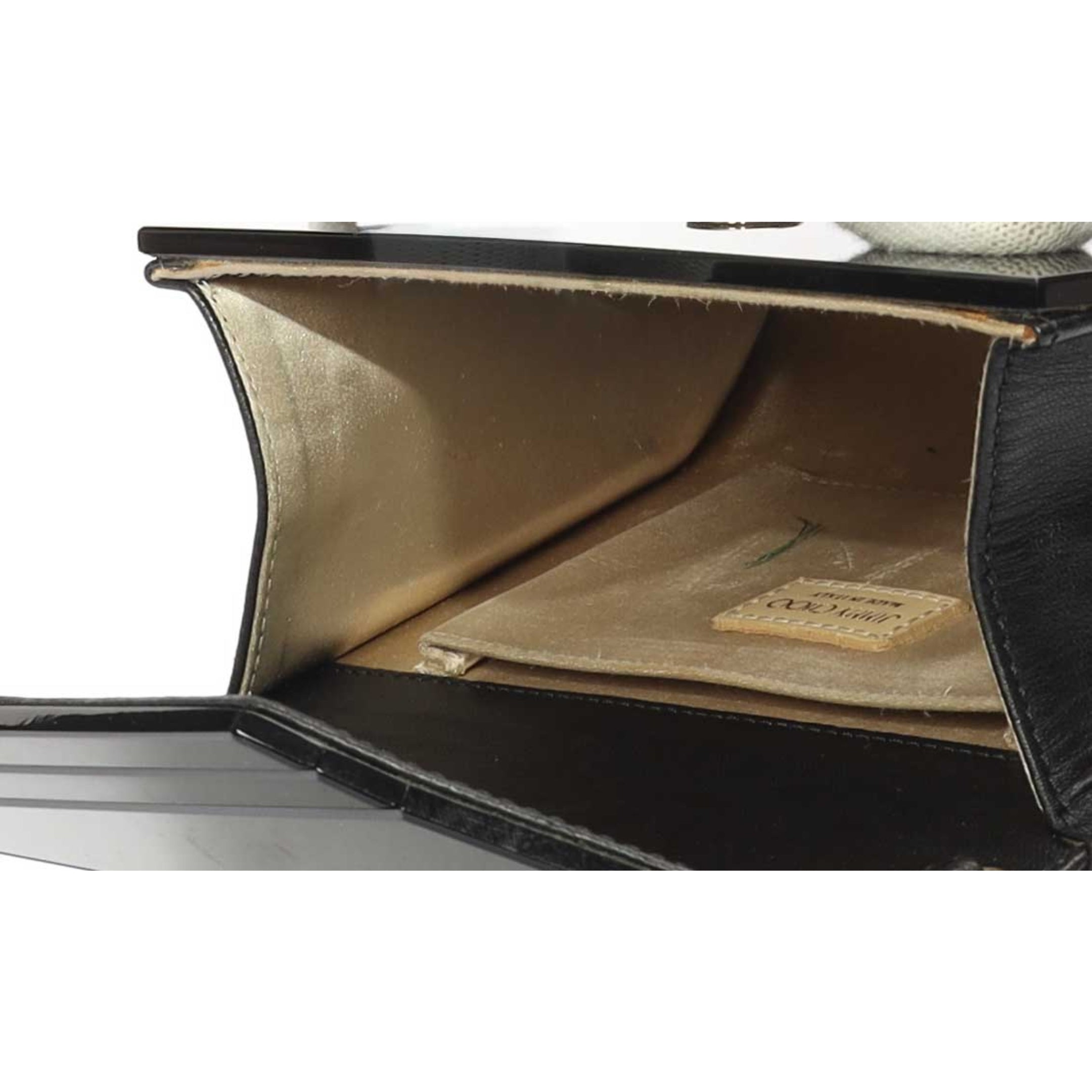 Jimmy Choo Black Acrylic Candy Clutch Bag