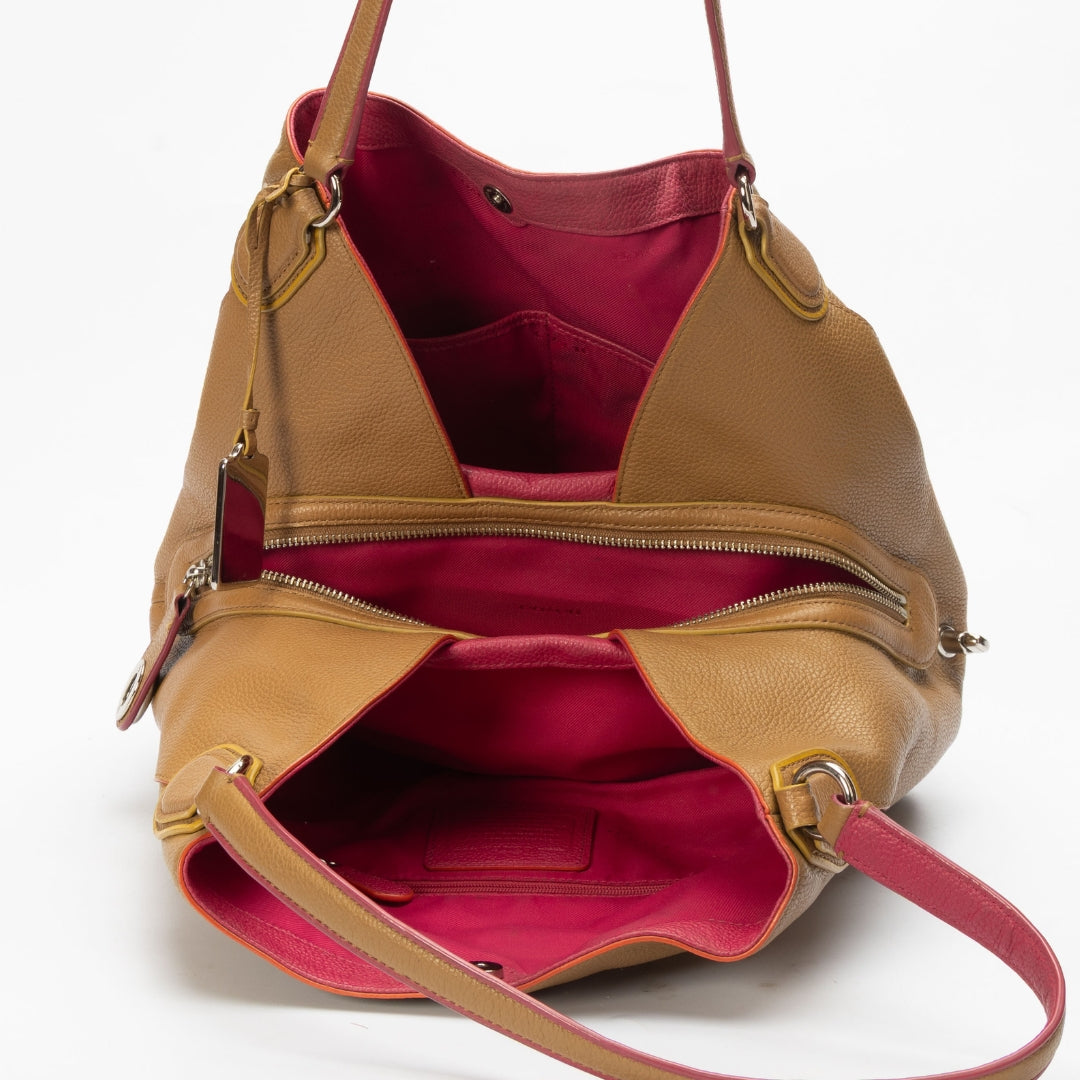 Coach Tan Edie Shoulder 28 Bag