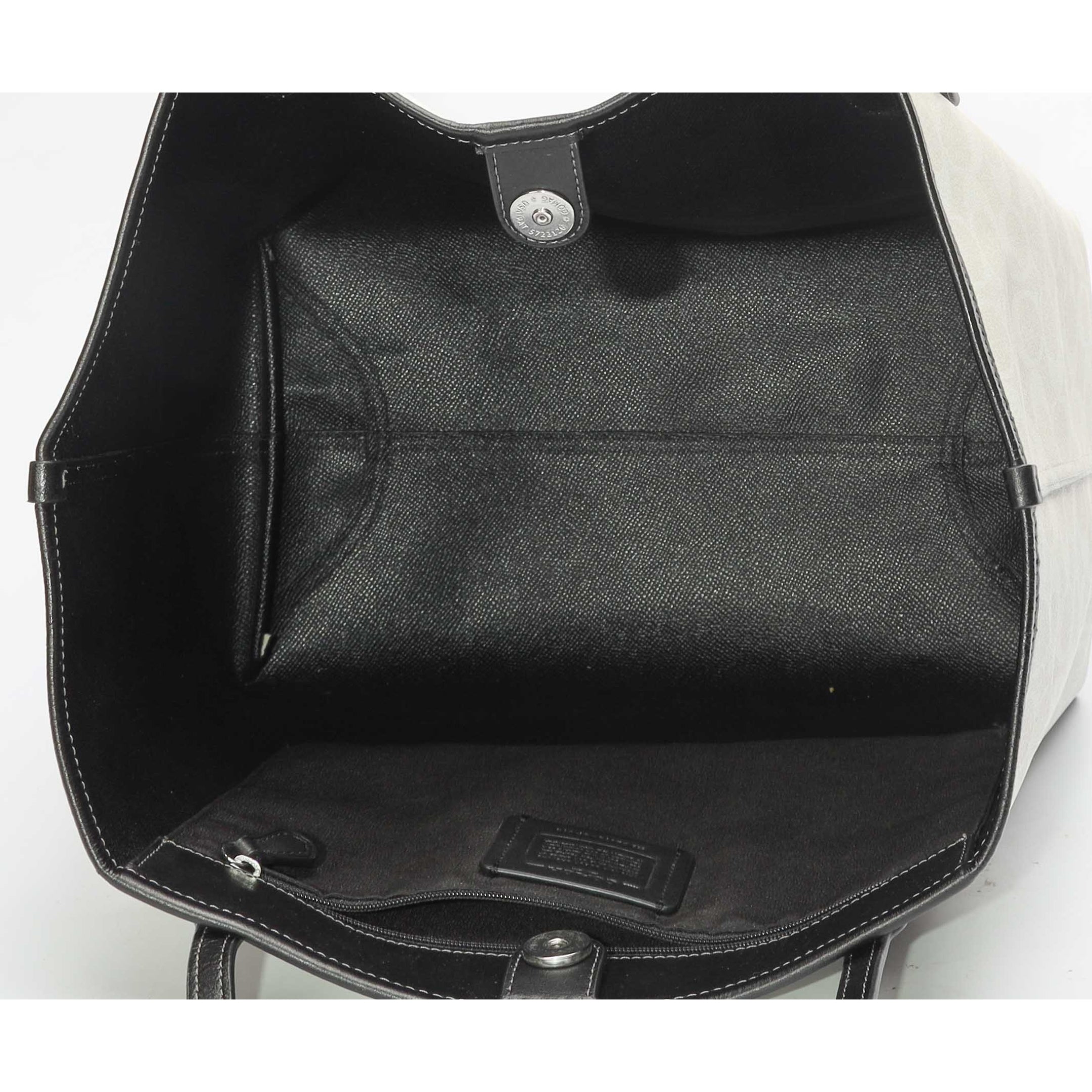 Coach White Signature Canvas City Tote