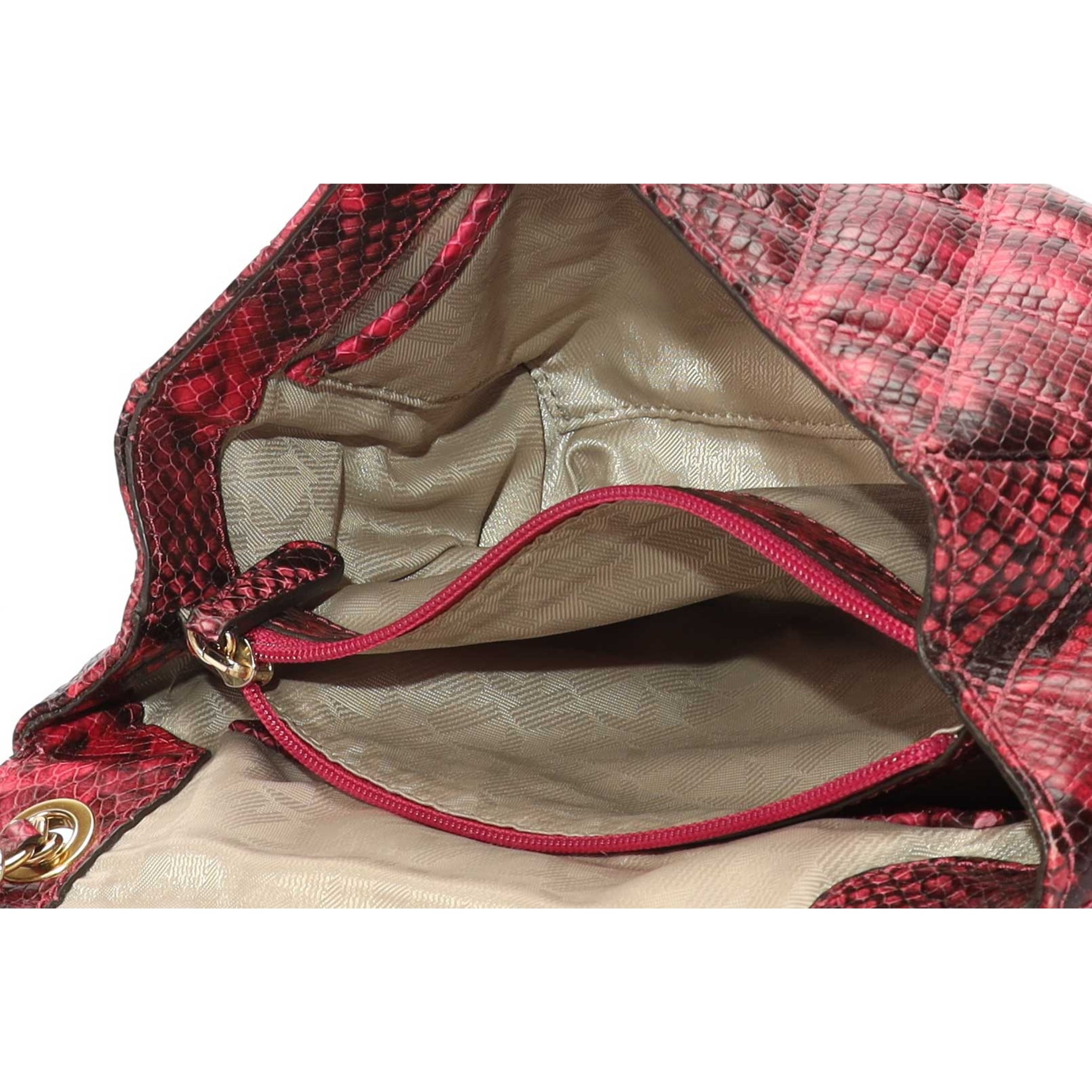Michael Kors Sloan Quilted Snake Print Shoulder Bag