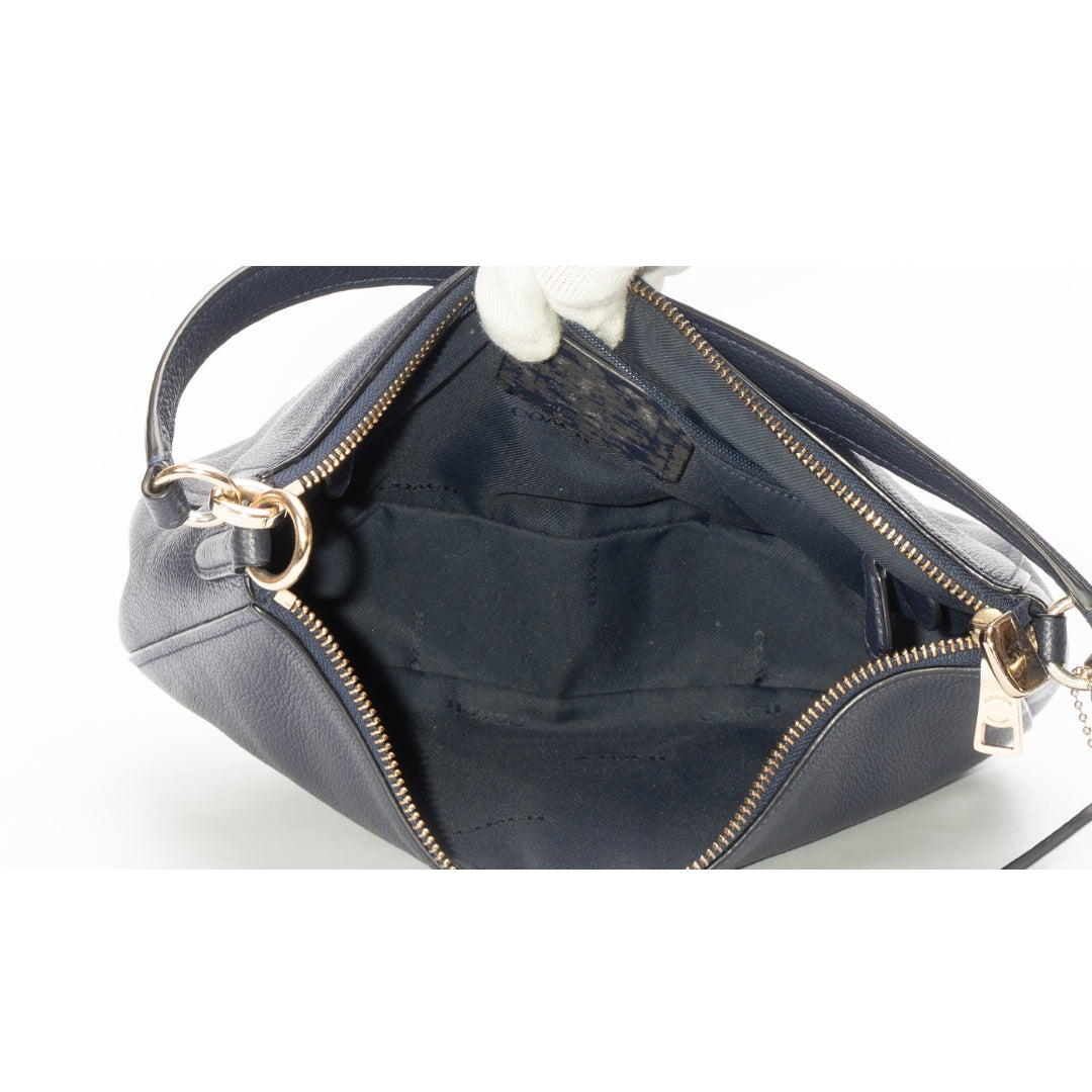 Coach Navy Leather Bailey Hobo Bag