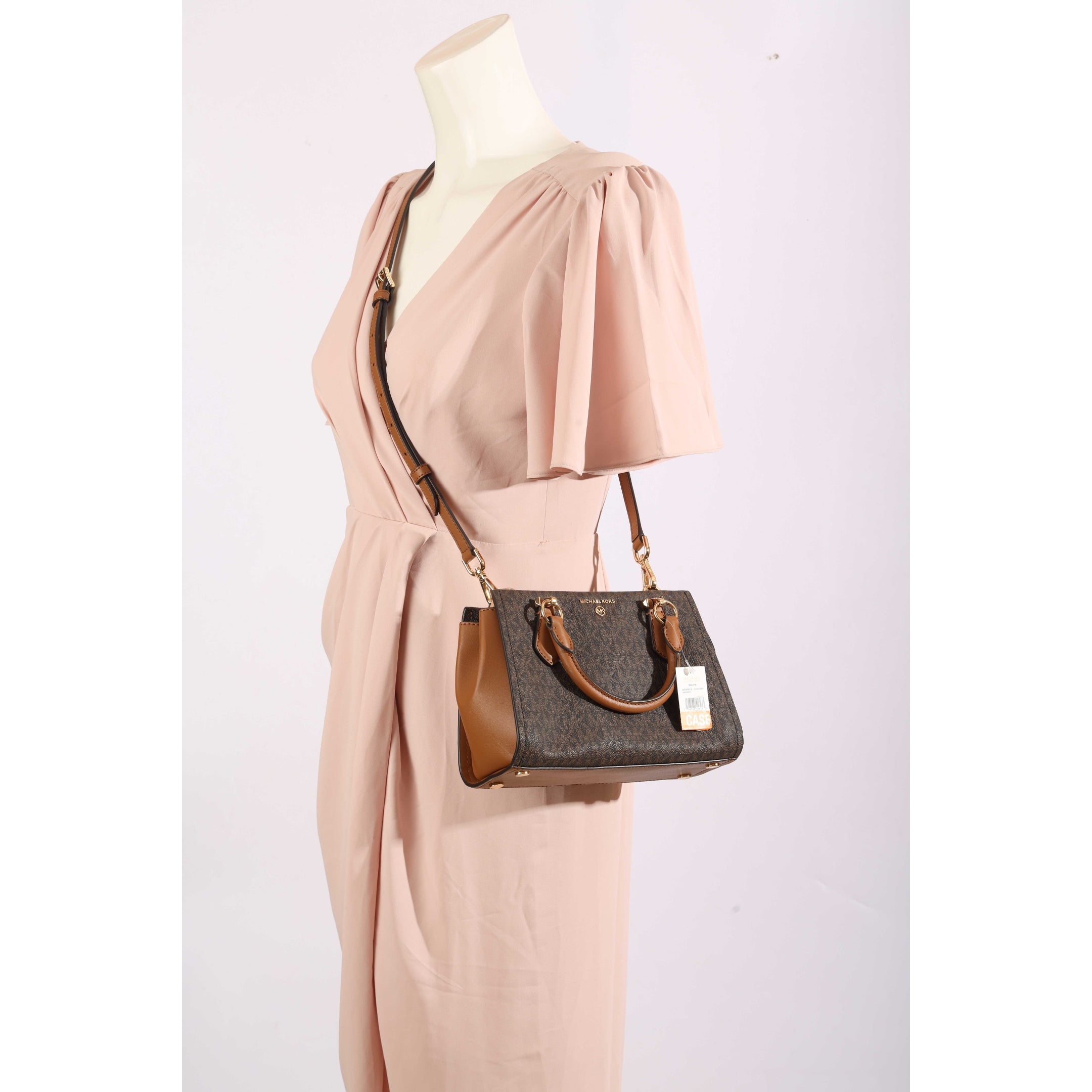Michael Kors Marilyn Brown Logo Satchel