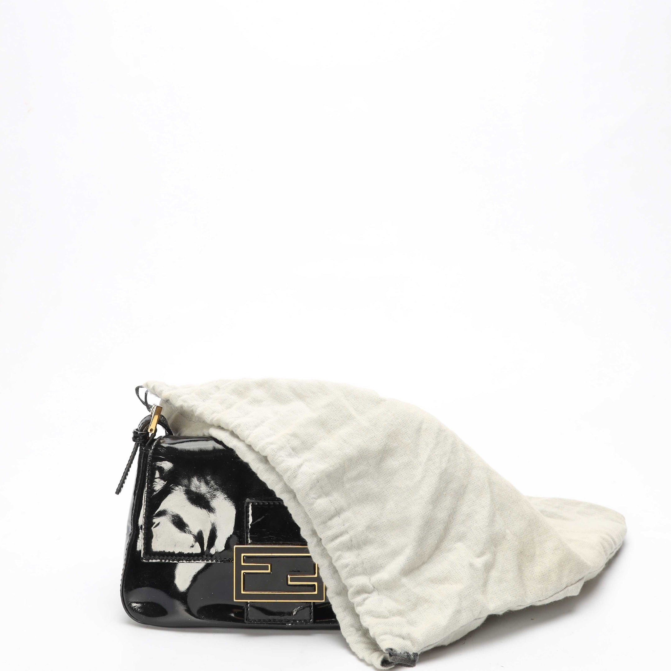 Fendi Black Mamma Forever Flap Shoulder Bag