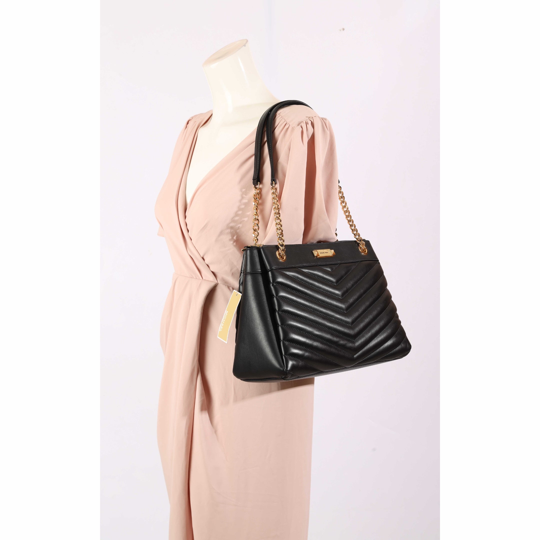 Michael Kors Black Whitney Quilted Medium Tote Bag