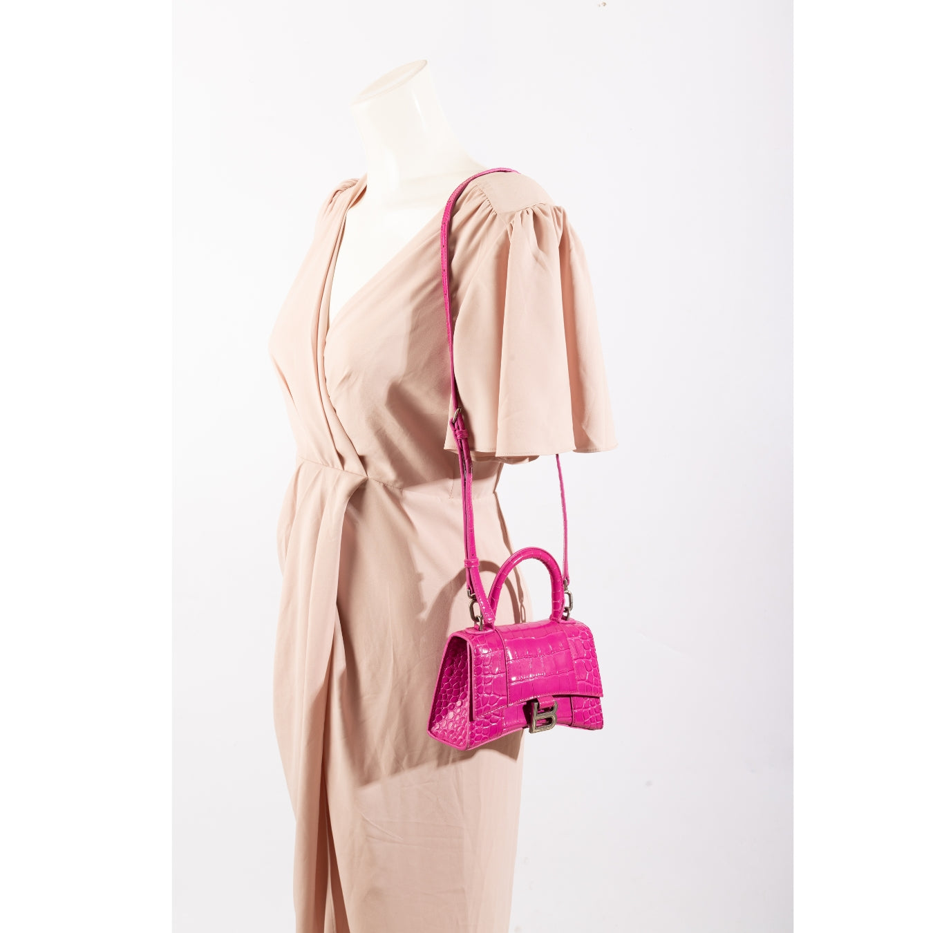 Balenciaga XS Pink Hourglass Crossbody Bag