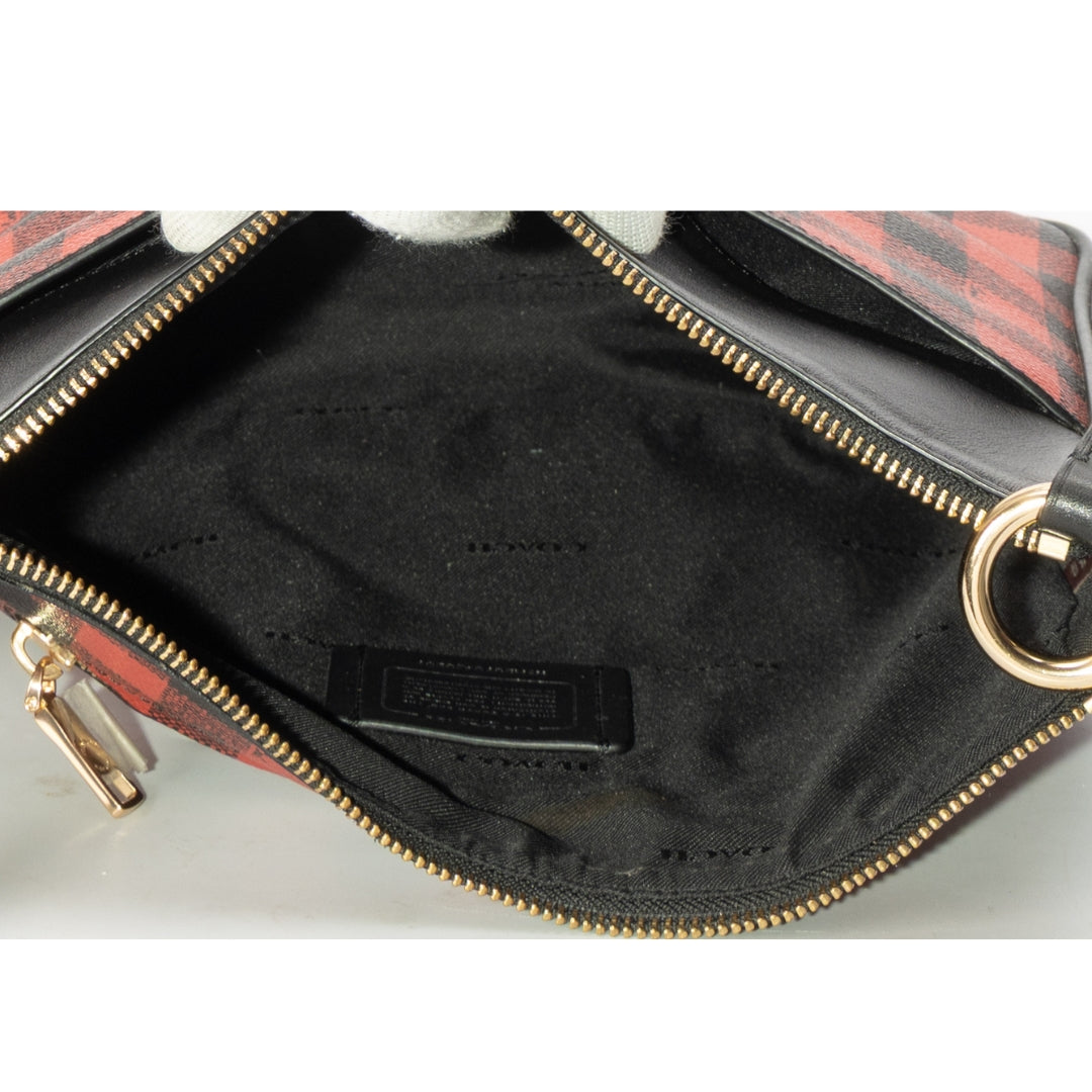 Coach Chaise Red Checkers Canvas Crossbody Bag
