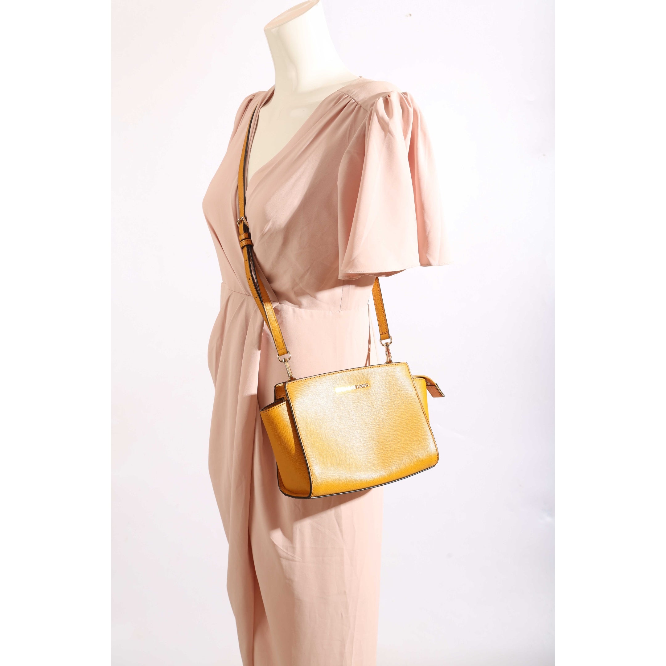 Michael Kors Selma Yellow Messenger Bag