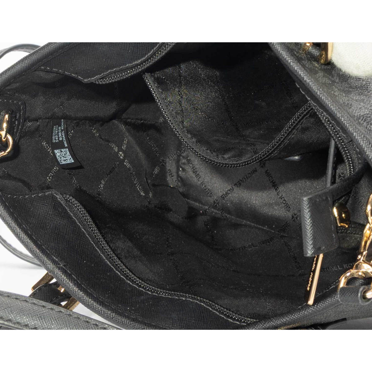 Michael Kors Jet Set Travel Logo Black Convertible Satchel