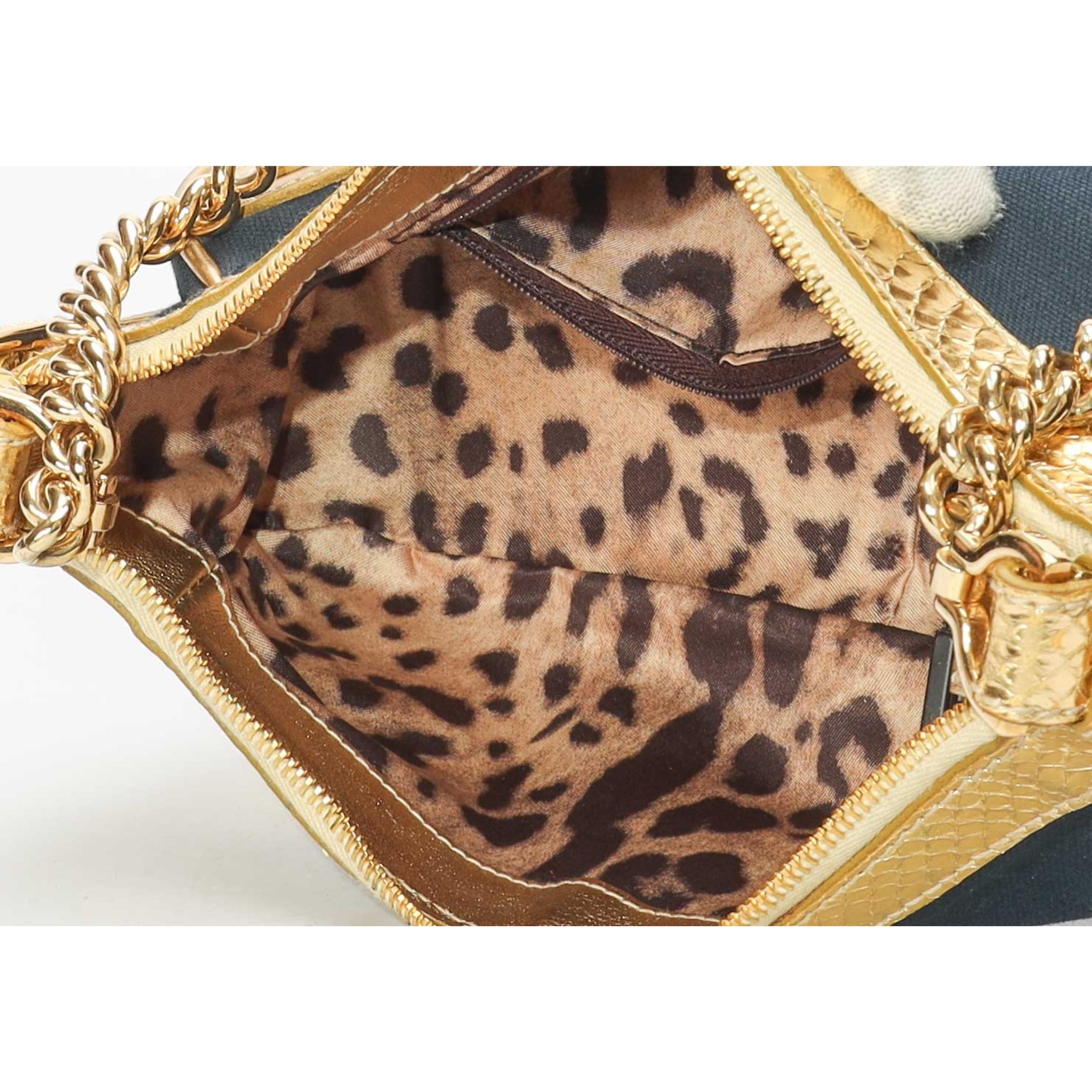 Dolce and Gabbana Black Gold Shoulder Bag