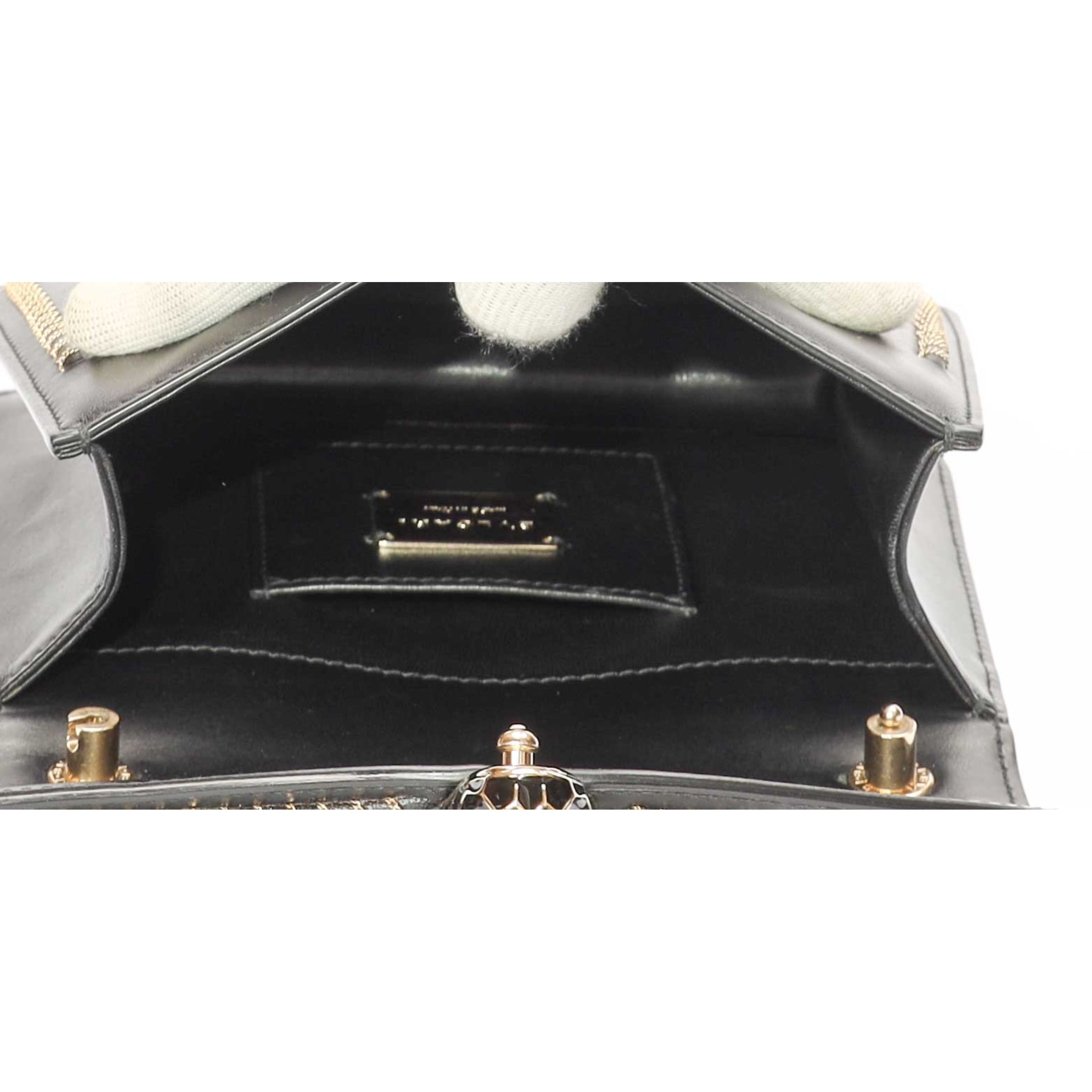 Bvlgari Black Serpenti Blast Flap Bag