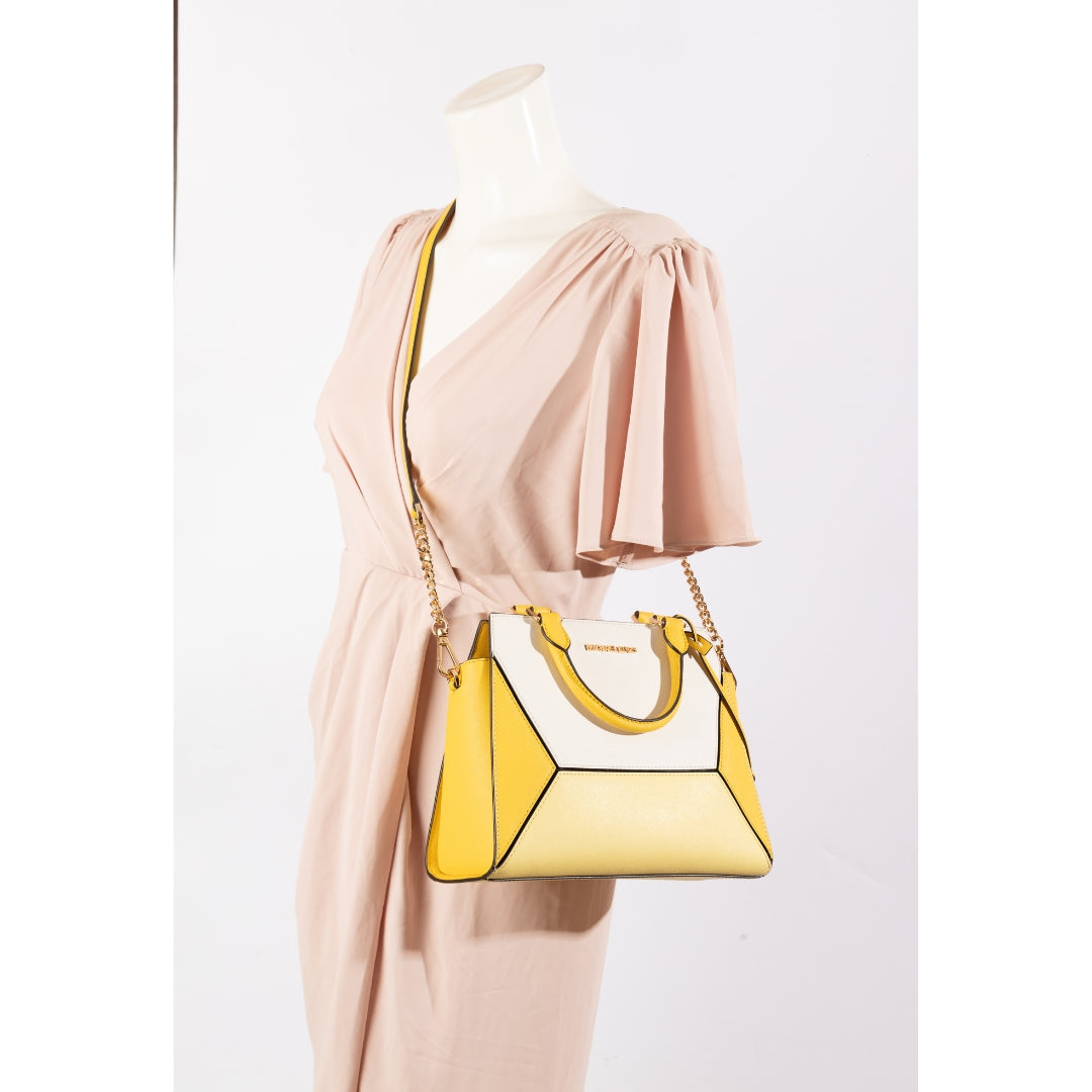 Michael Kors Yellow Prism Convertible Satchel