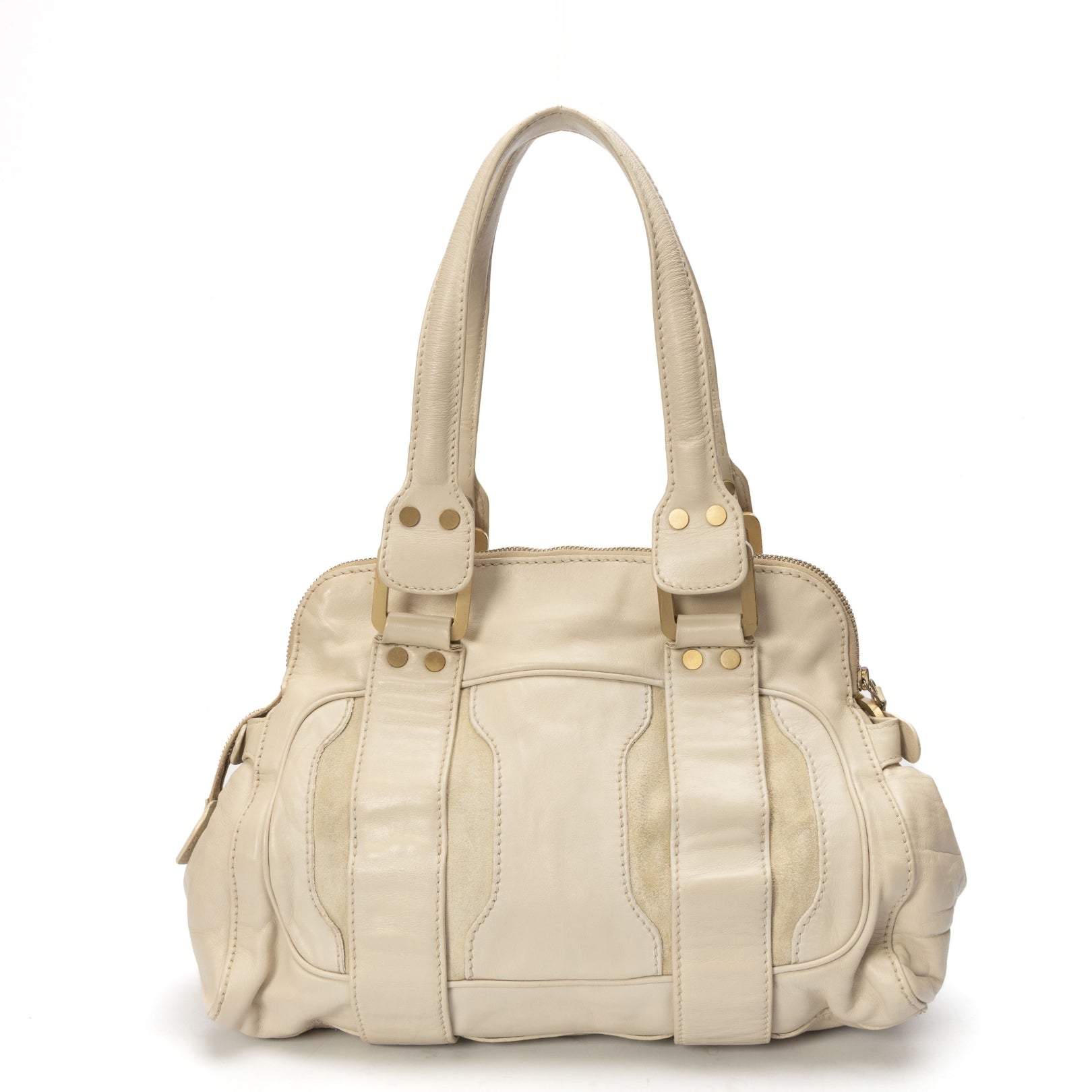 Jimmy Choo White Malena Satchel