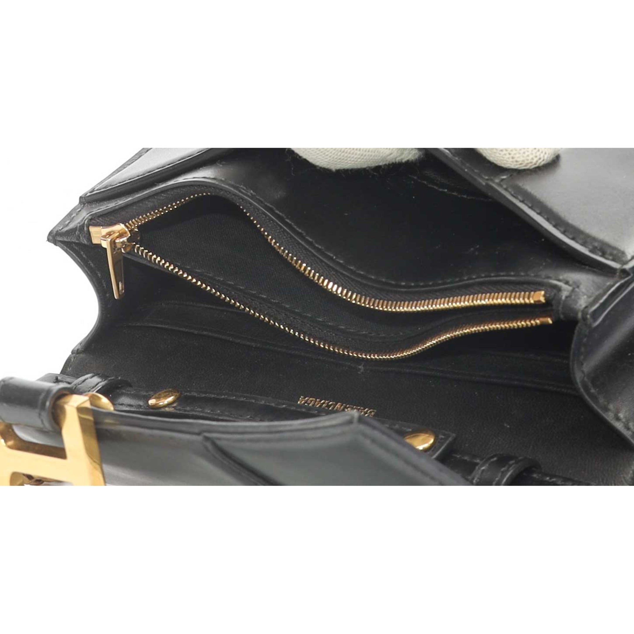 Balenciaga Black Hourglass Chain Crossbody Bag