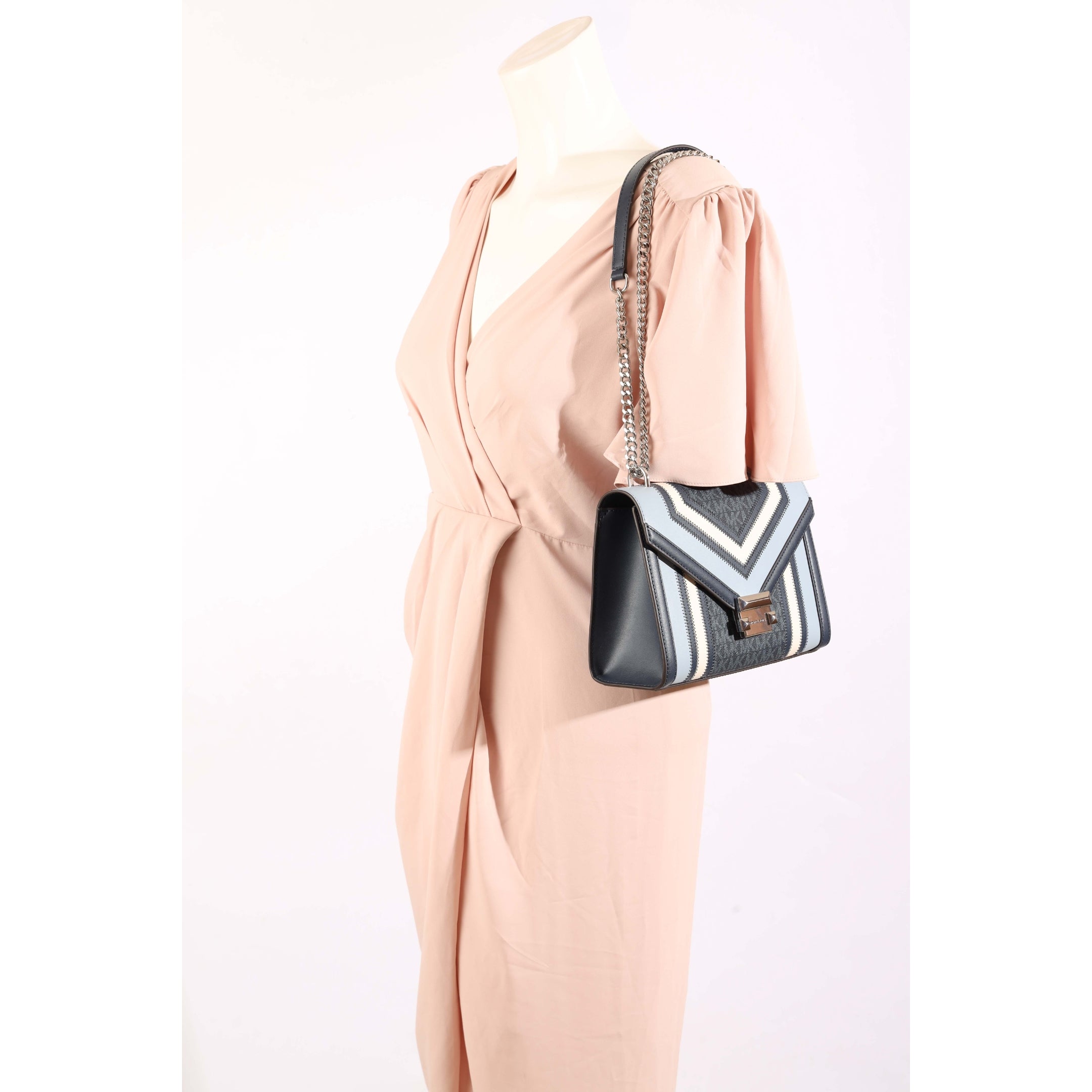 Michael Kors Whitney Denim Logo Crossbody Bag