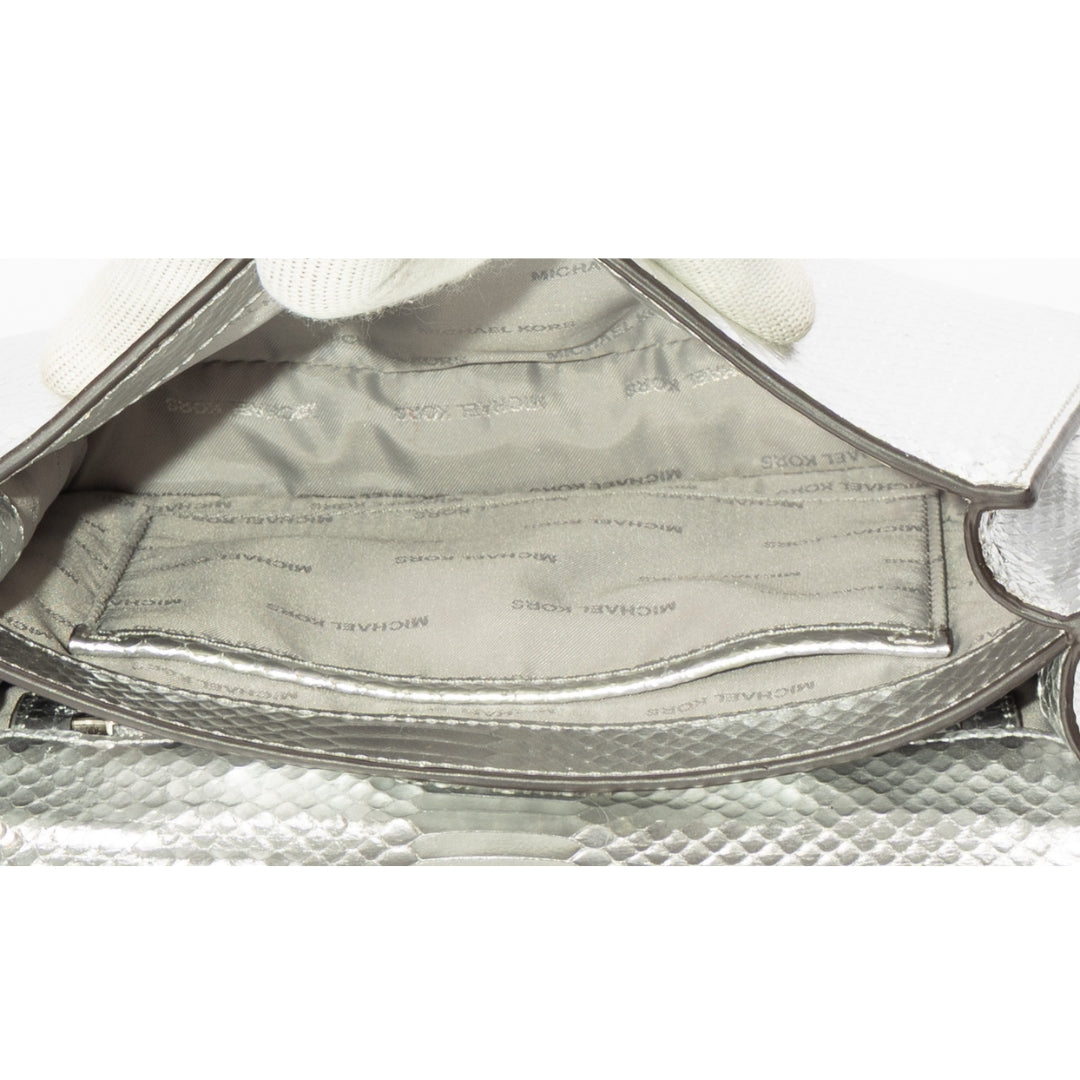 Michael Kors Sloan Editor Silver Shoulder Bag