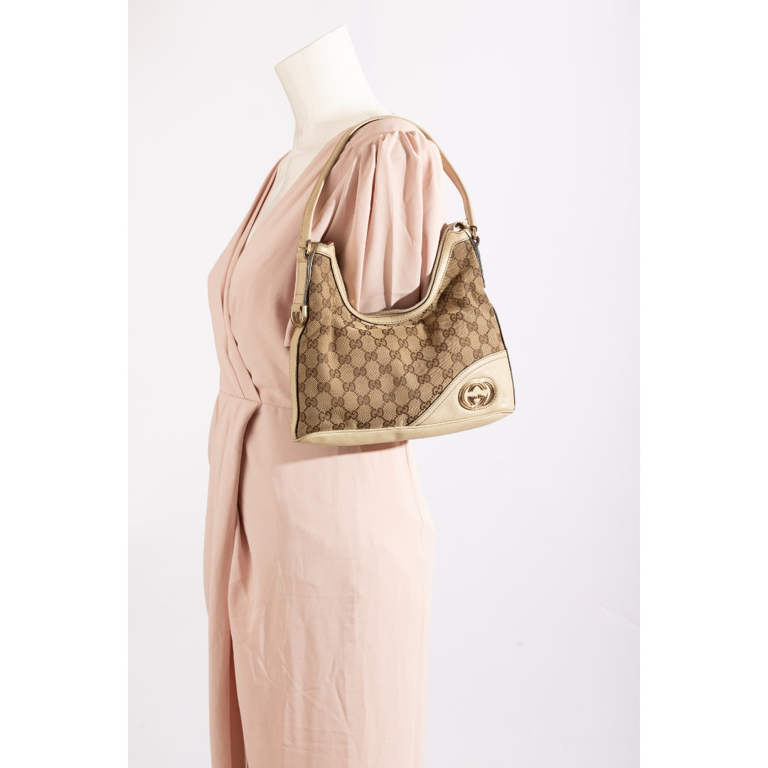 Gucci GG Canvas Britt Small Hobo Bag