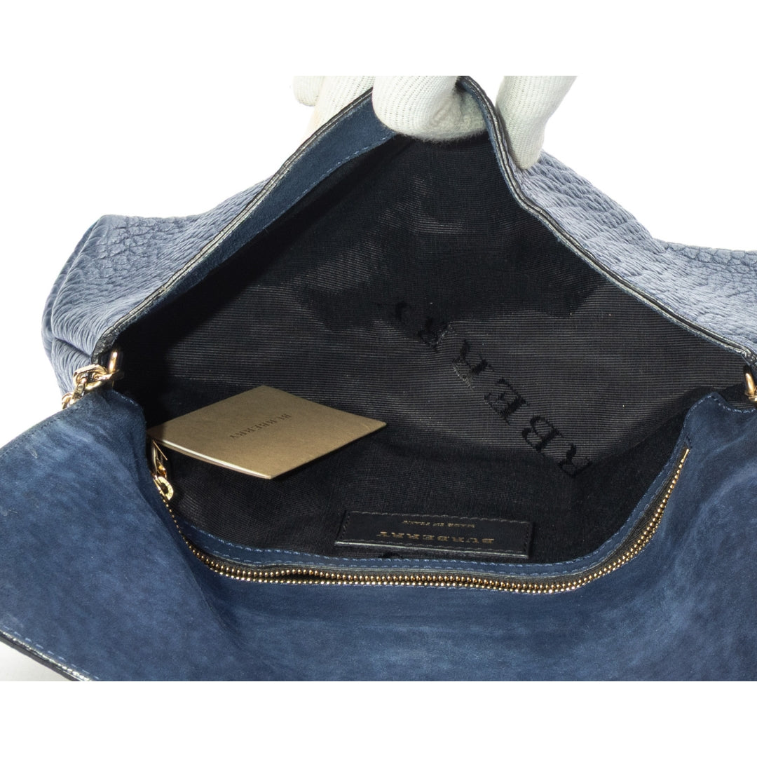 Burberry Blue Mildenhall Flap Shoulder Bag