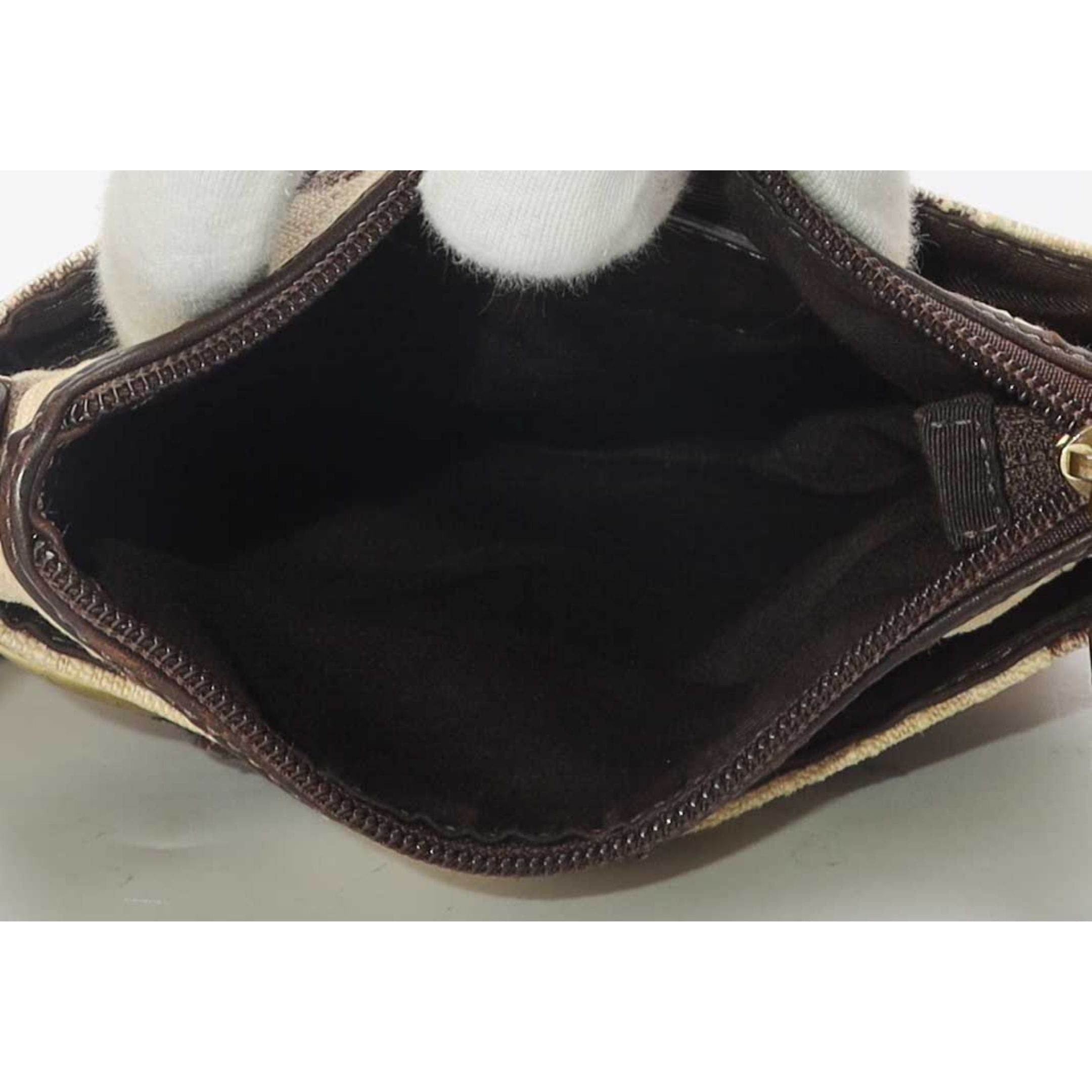 Coach Beige Logo Swingpack Crossbody Bag