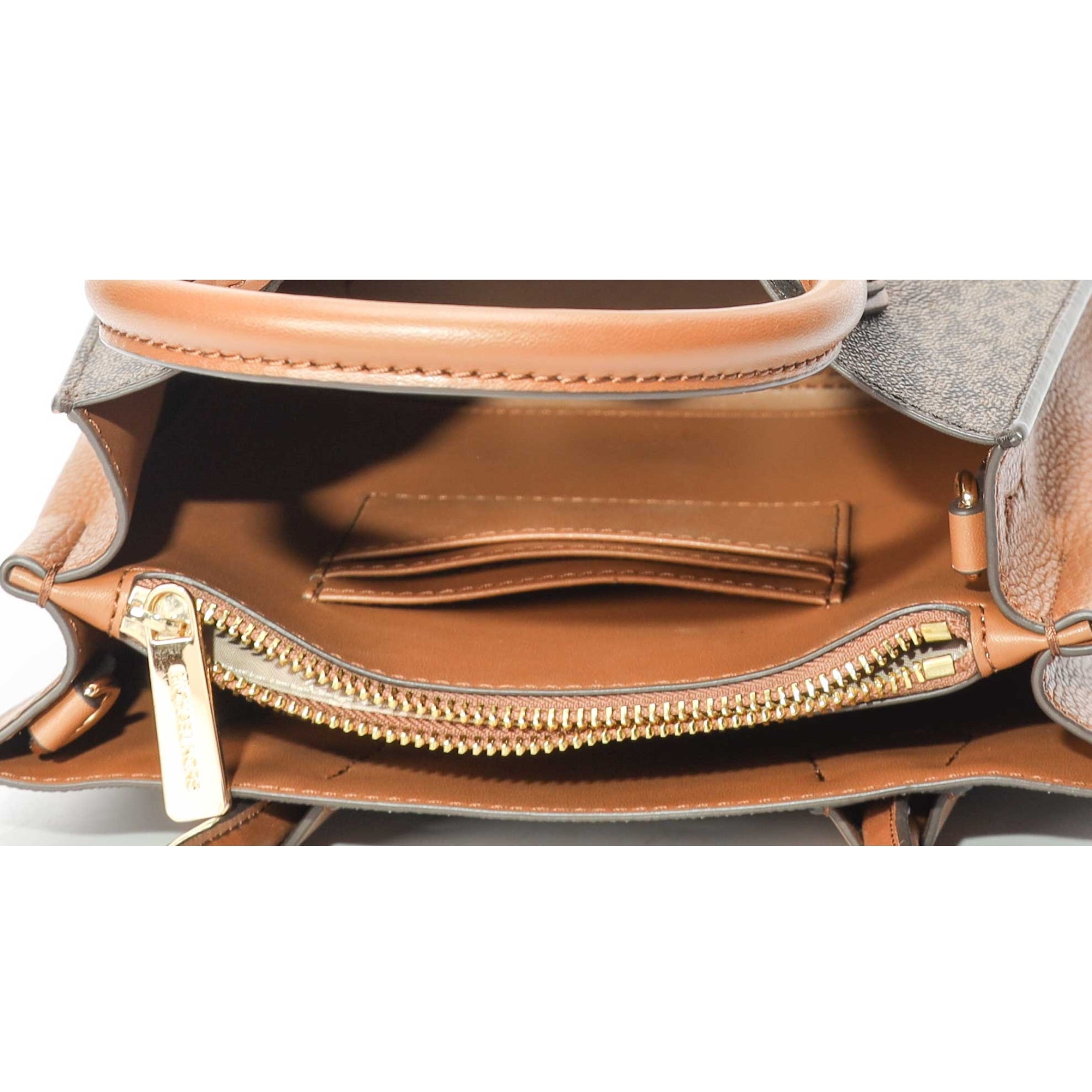 Michael Kors Mercer Brown Logo Satchel