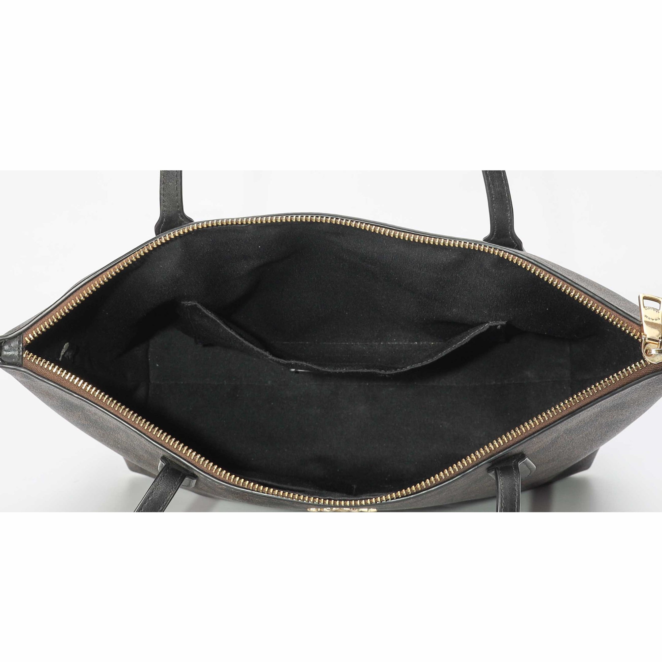 Coach Brown Monogram City Zip Top Tote
