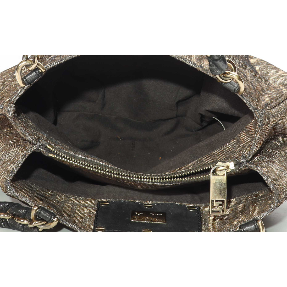 Fendi Zucca Canvas Mia Shoulder Bag