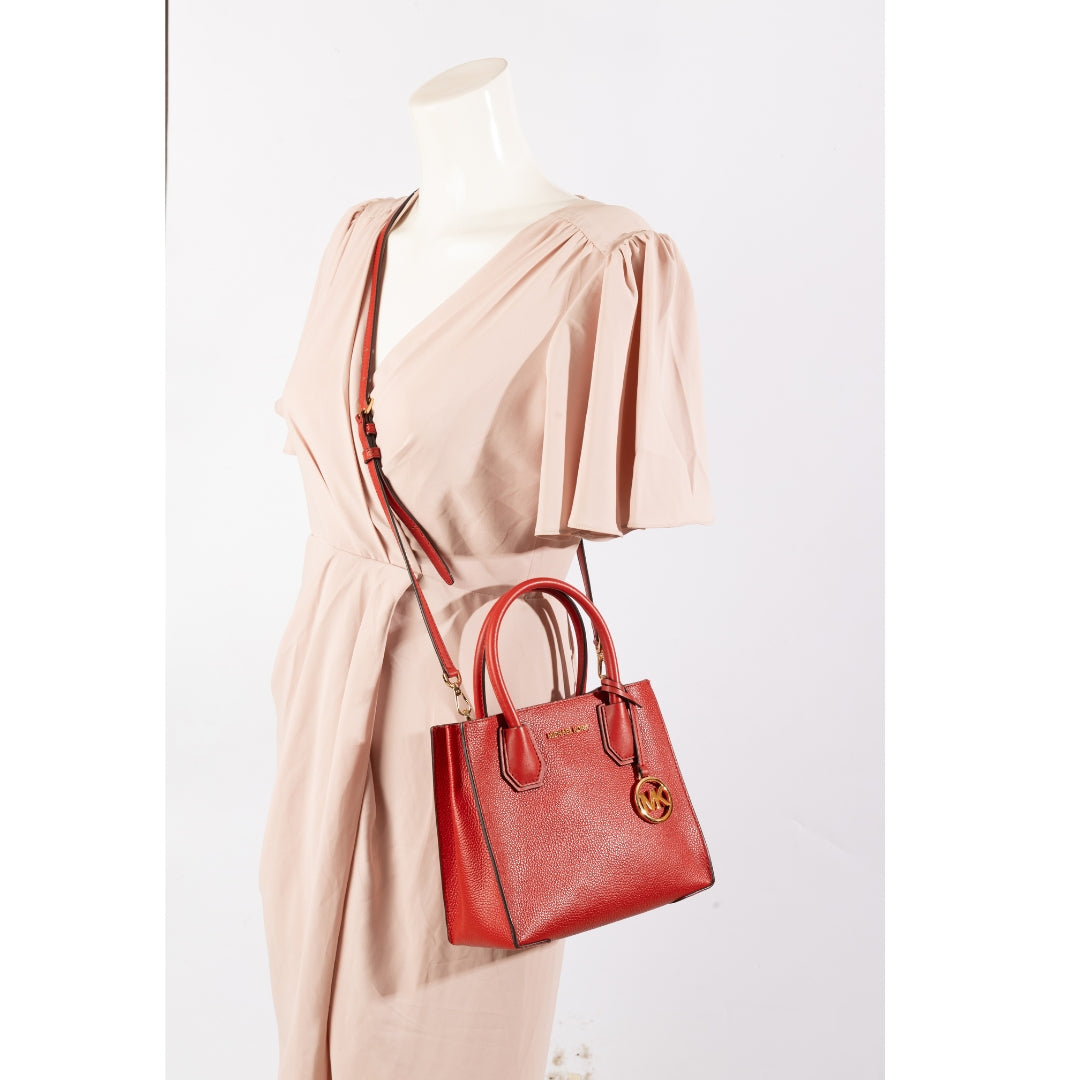 Michael Kors Mercer Red Convertible Satchel