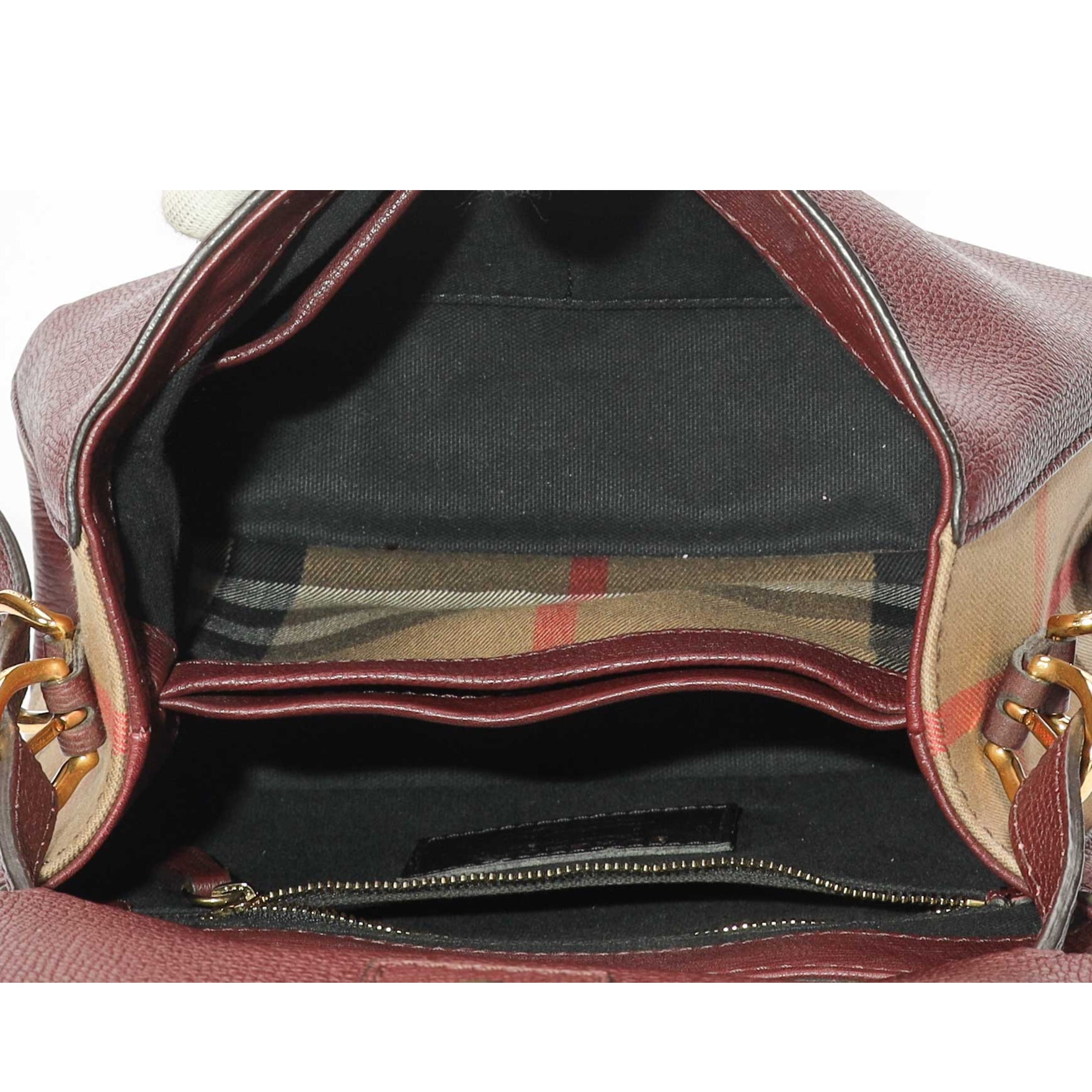 Burberry Burgundy Camberley Convertible Satchel