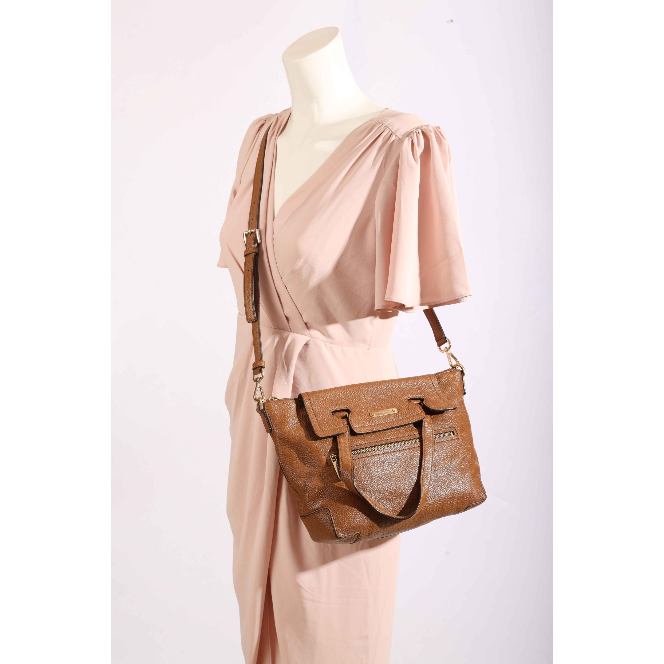 Michael Kors Acorn Mackenzie Satchel Crossbody Bag