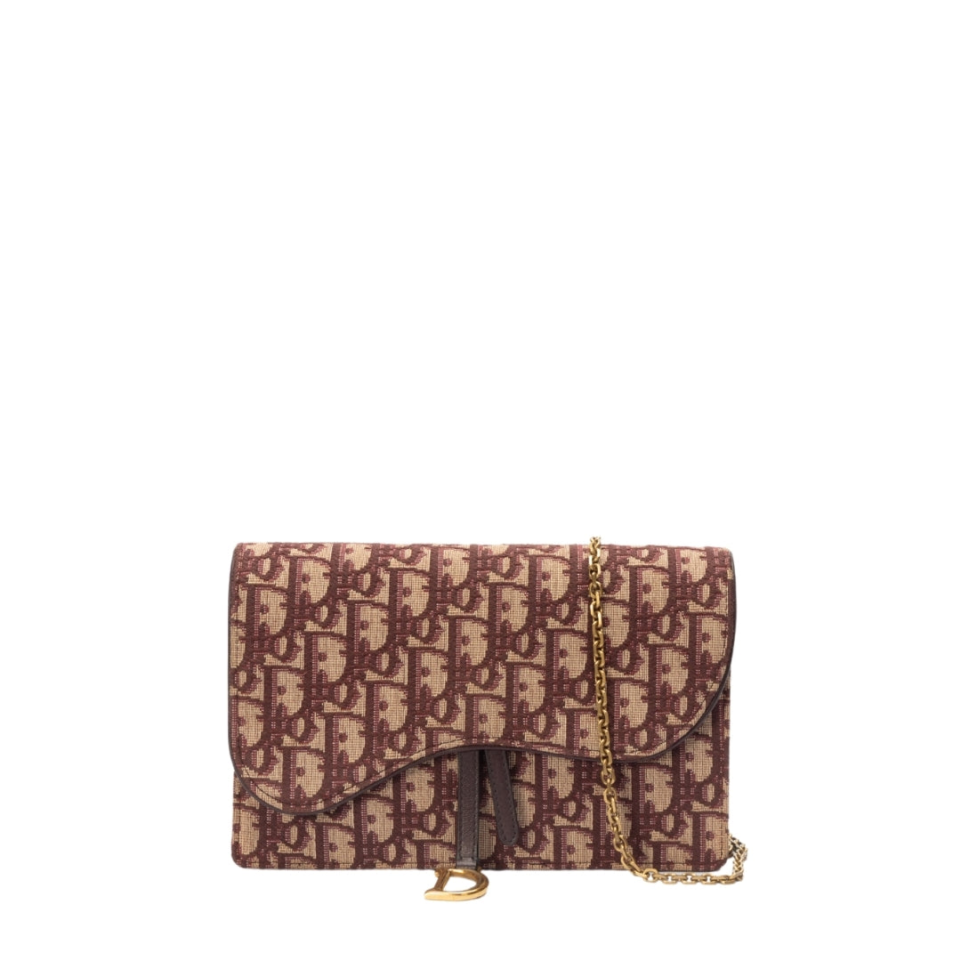 Christian Dior Oblique Jacquard Saddle Pochette