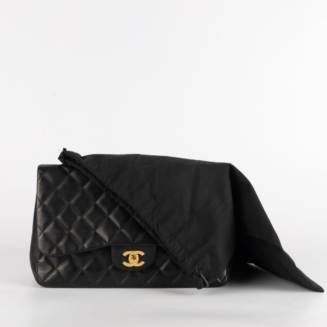 Chanel Black Quilted Leather Maxi Classic Shoulder Bag (prepaid)