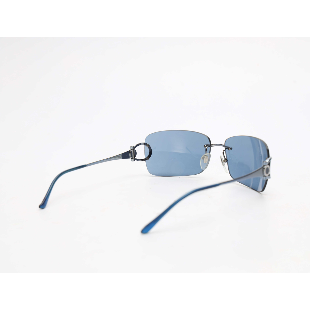 Bulgari Rectangle Frame Blue Sunglasses