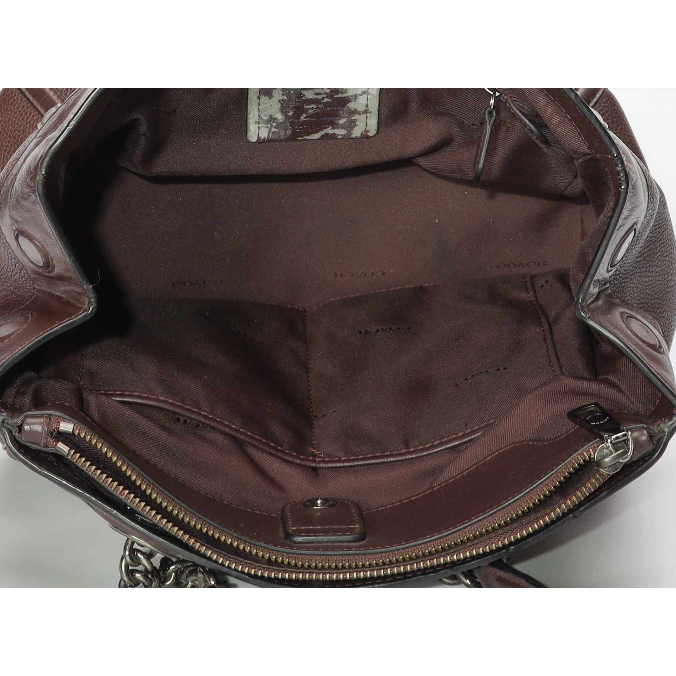 Coach Brown Turnlock Edie Shoulder Bag