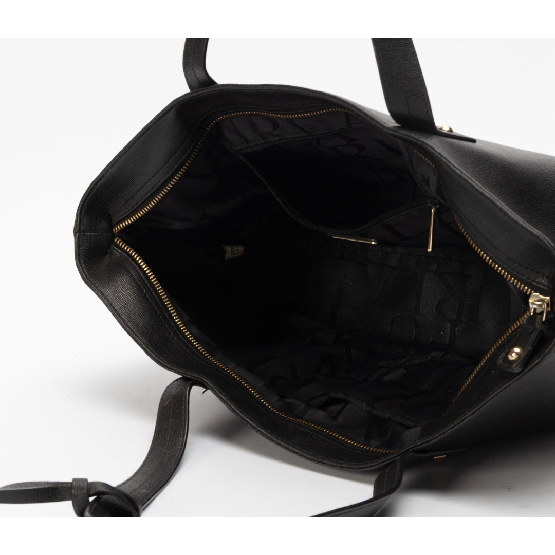 Furla Black Saffiano Leather Linda Tote