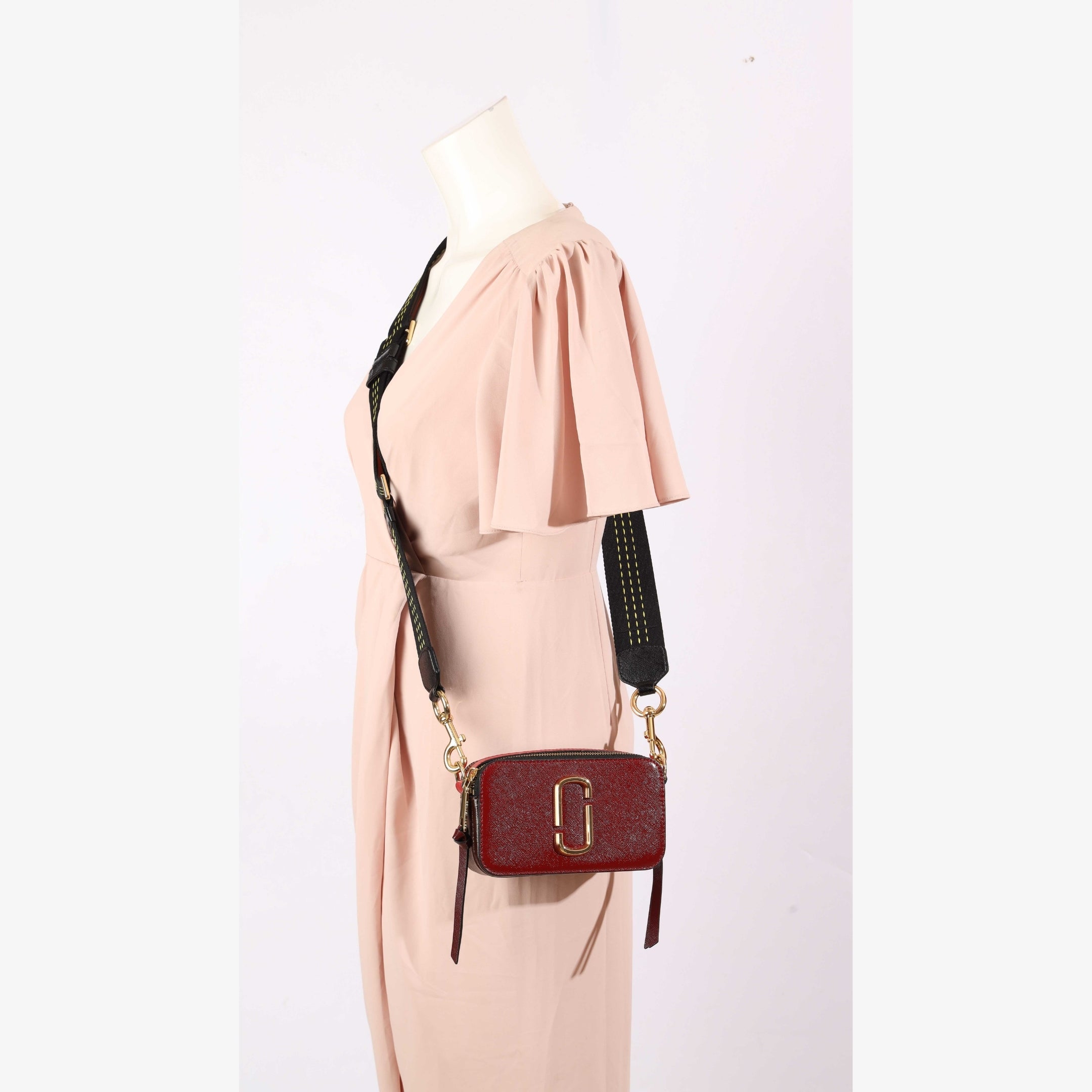 Marc Jacobs Maroon The Snapshot Crossbody Bag