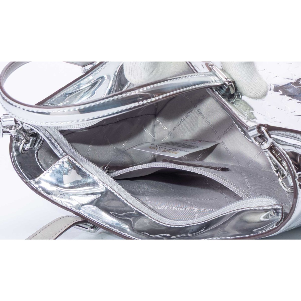 Michael Kors Jet Set Metallic Logo Convertible Bag
