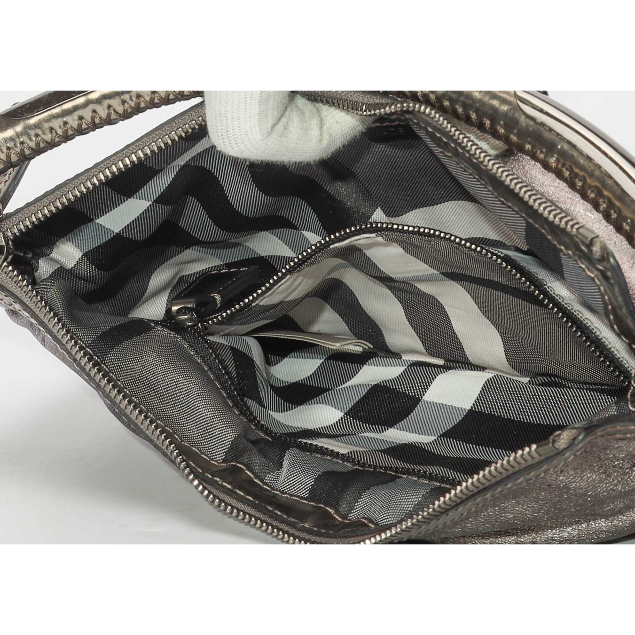 Burberry Charcoal Studded Shoulder Bag