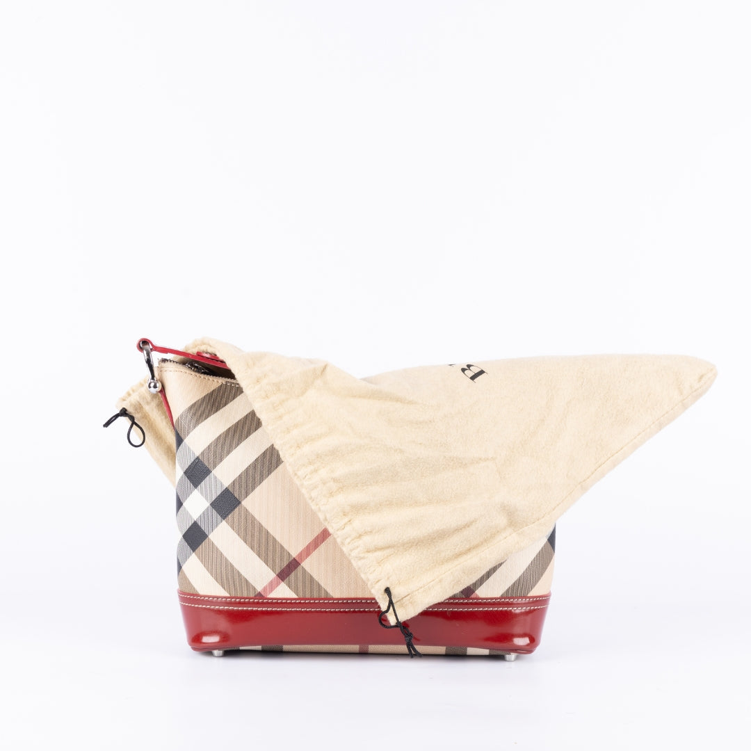 Burberry Nova Check Beige/Red Baguette