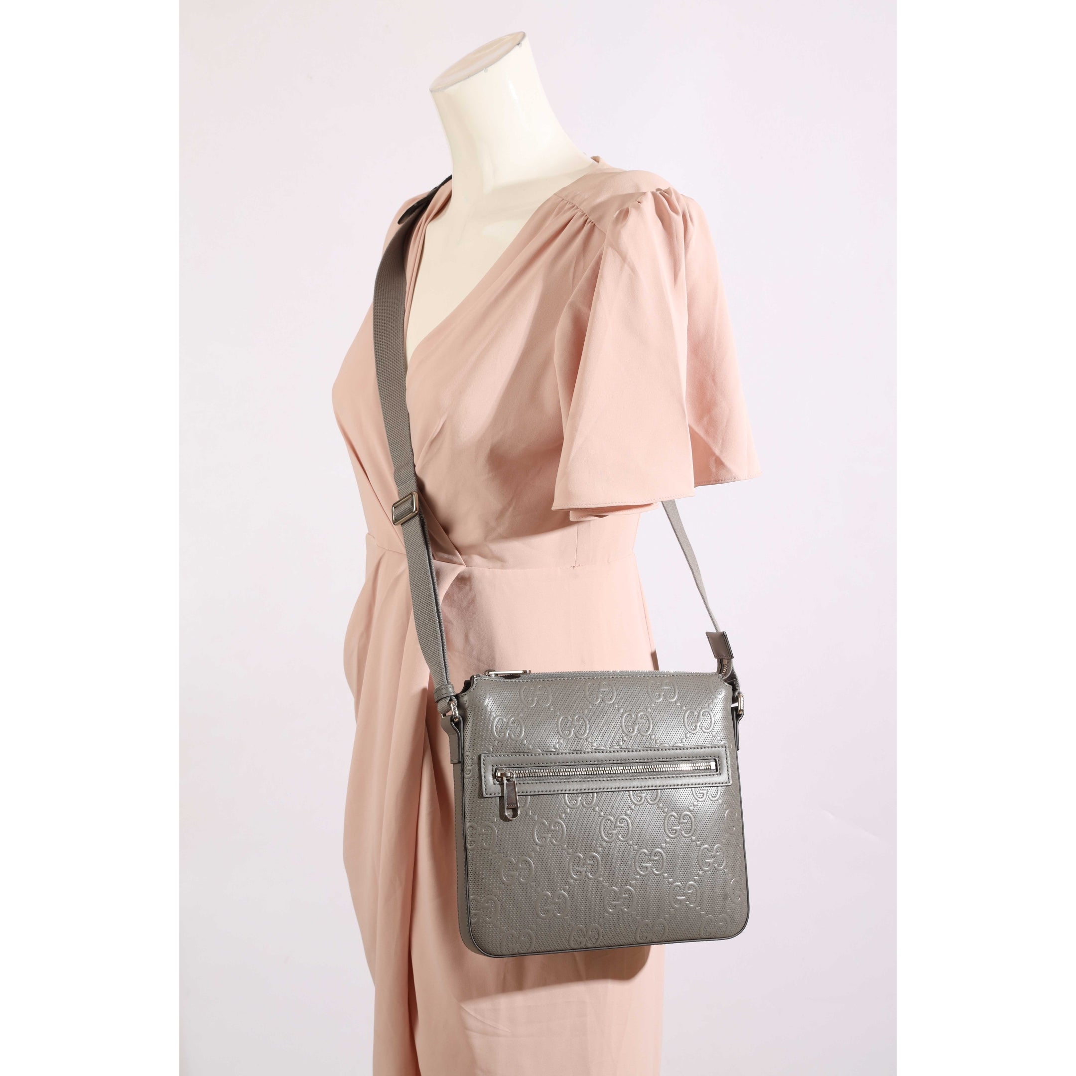 Gucci GG Emblem Messenger Crossbody Bag