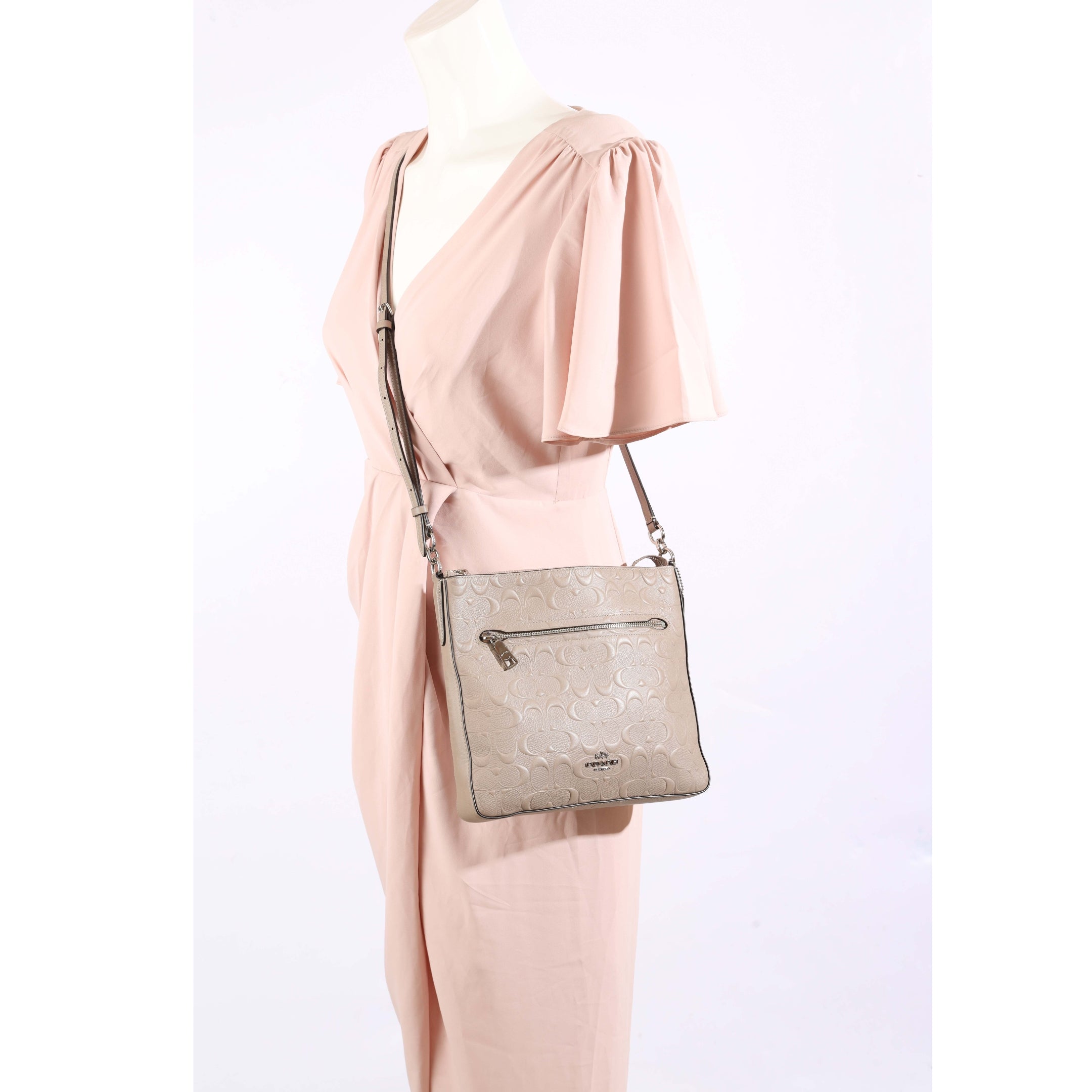 Coach Beige Gazette Crossbody Bag