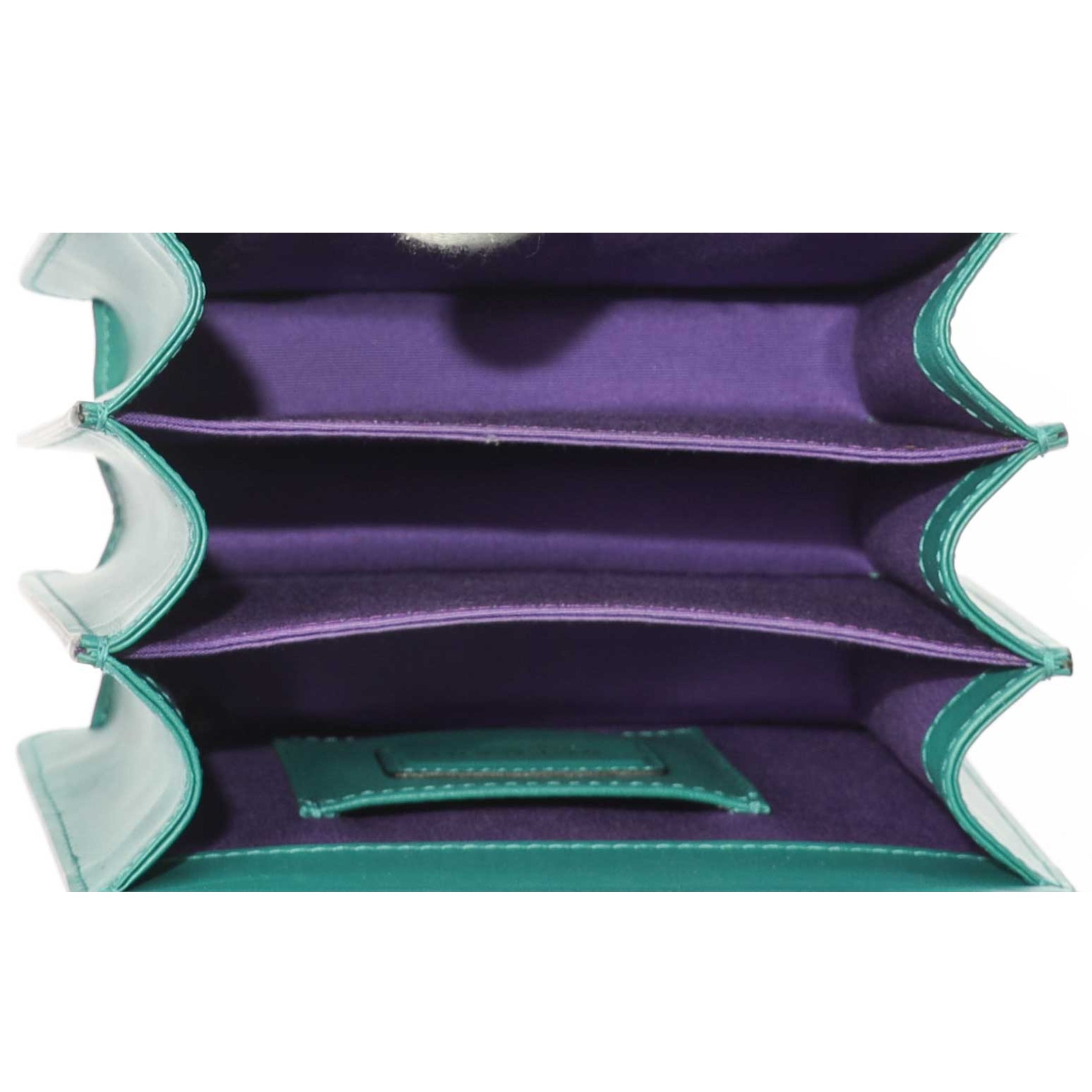 Bvlgari Teal Serpenti Forever Medium Satchel