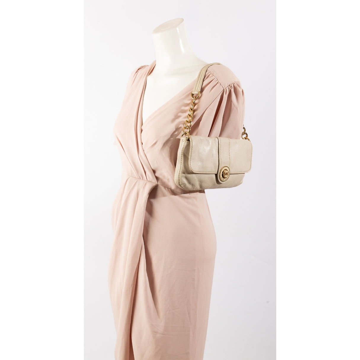 Michael Kors Cream Flap Baguette