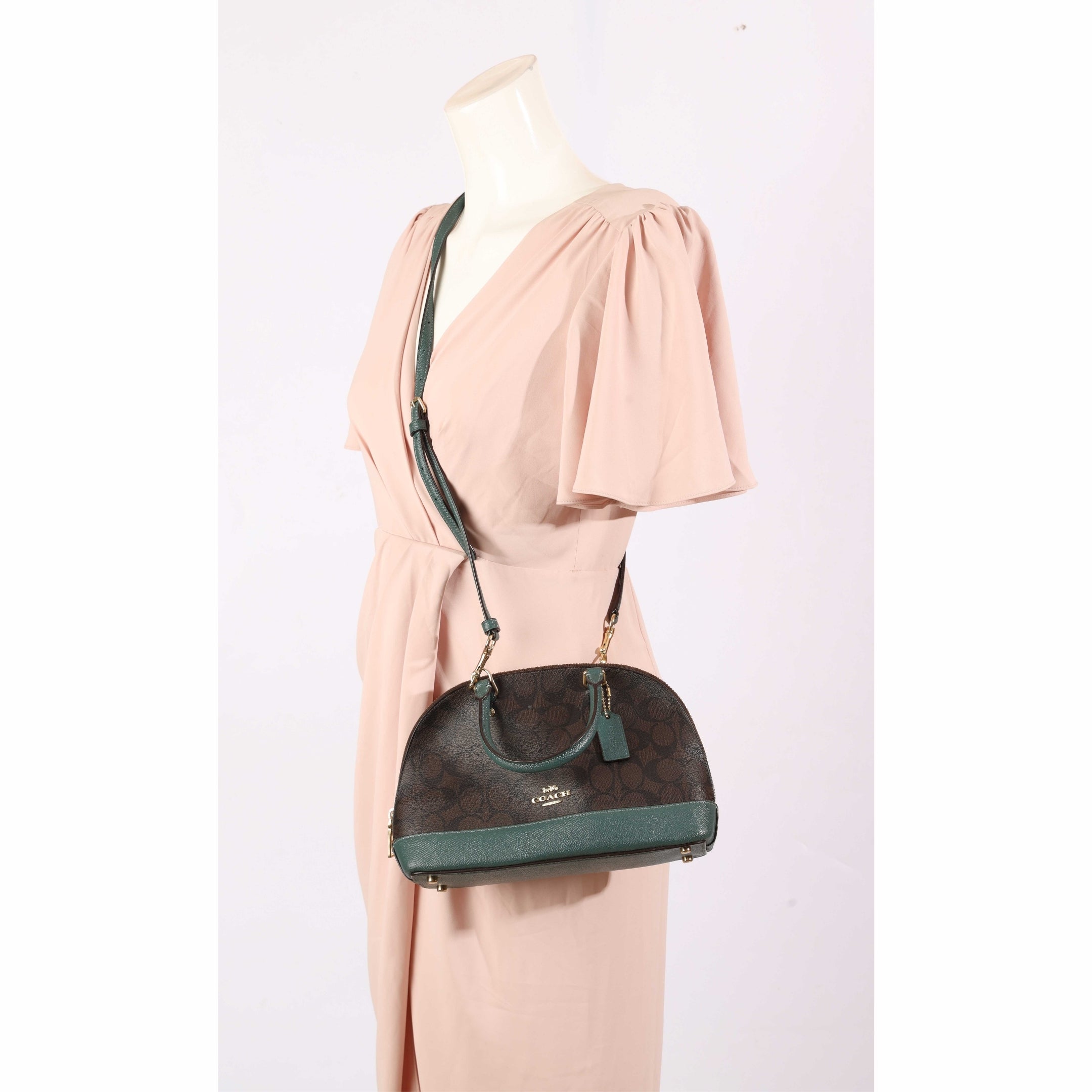 Coach Mini Sierra Signature Brown Satchel
