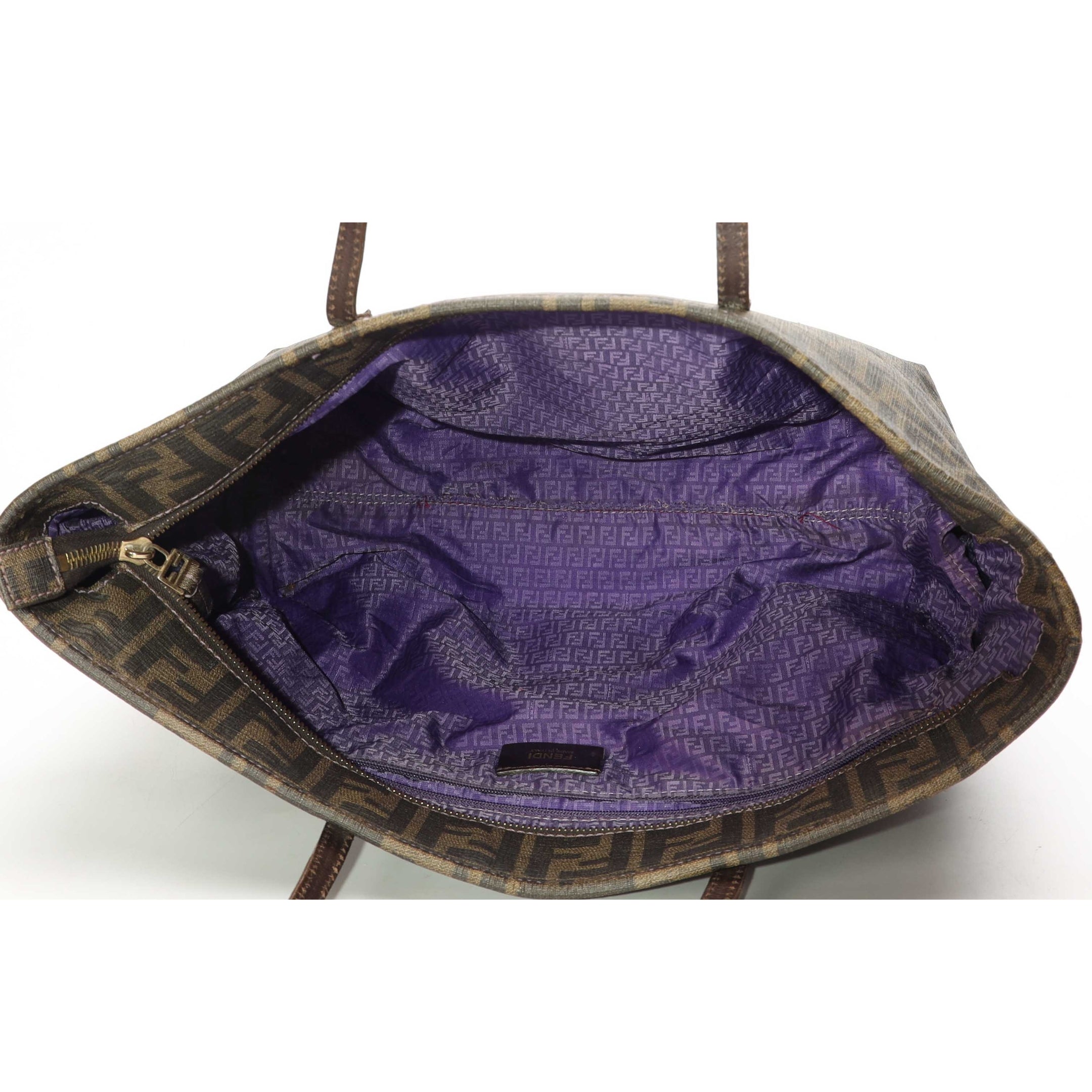 Fendi Tobacco Brown FF Shopper Tote