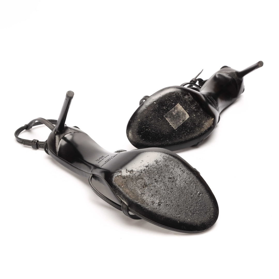 Yves Saint Laurent Cassandra Black Sandals