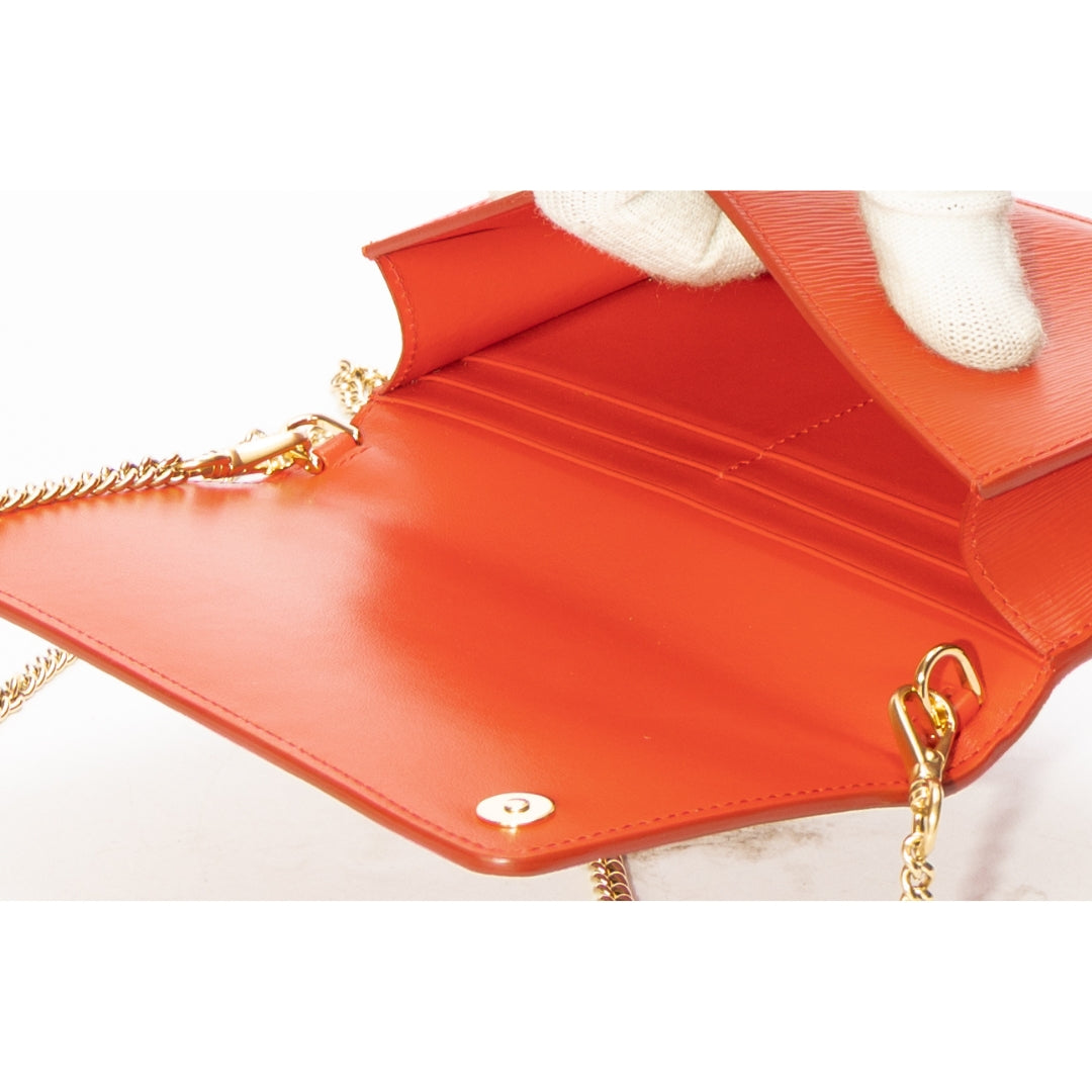 Prada Red Vitello Move Wallet on Chain